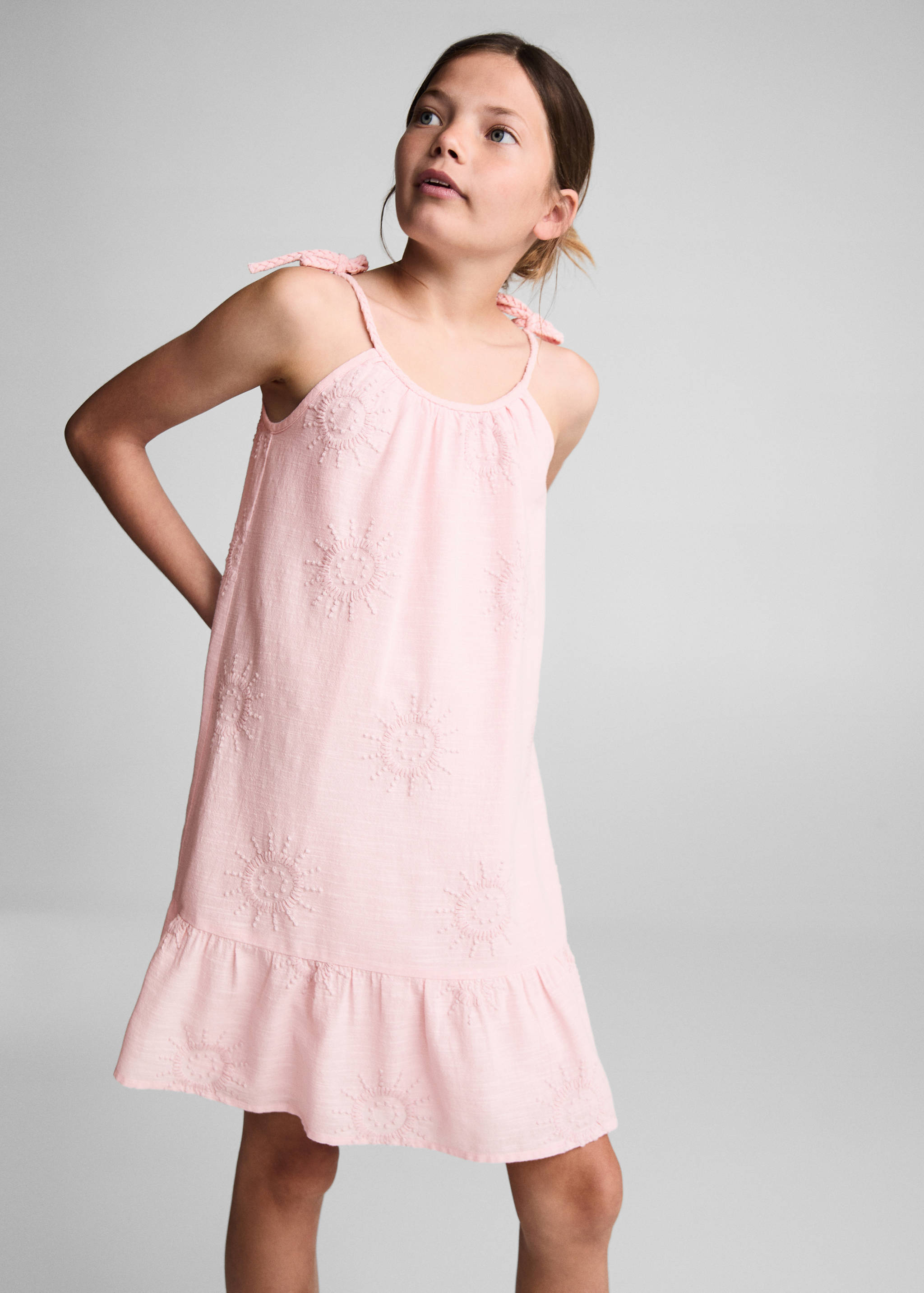 Embroidered detail dress - Medium plane