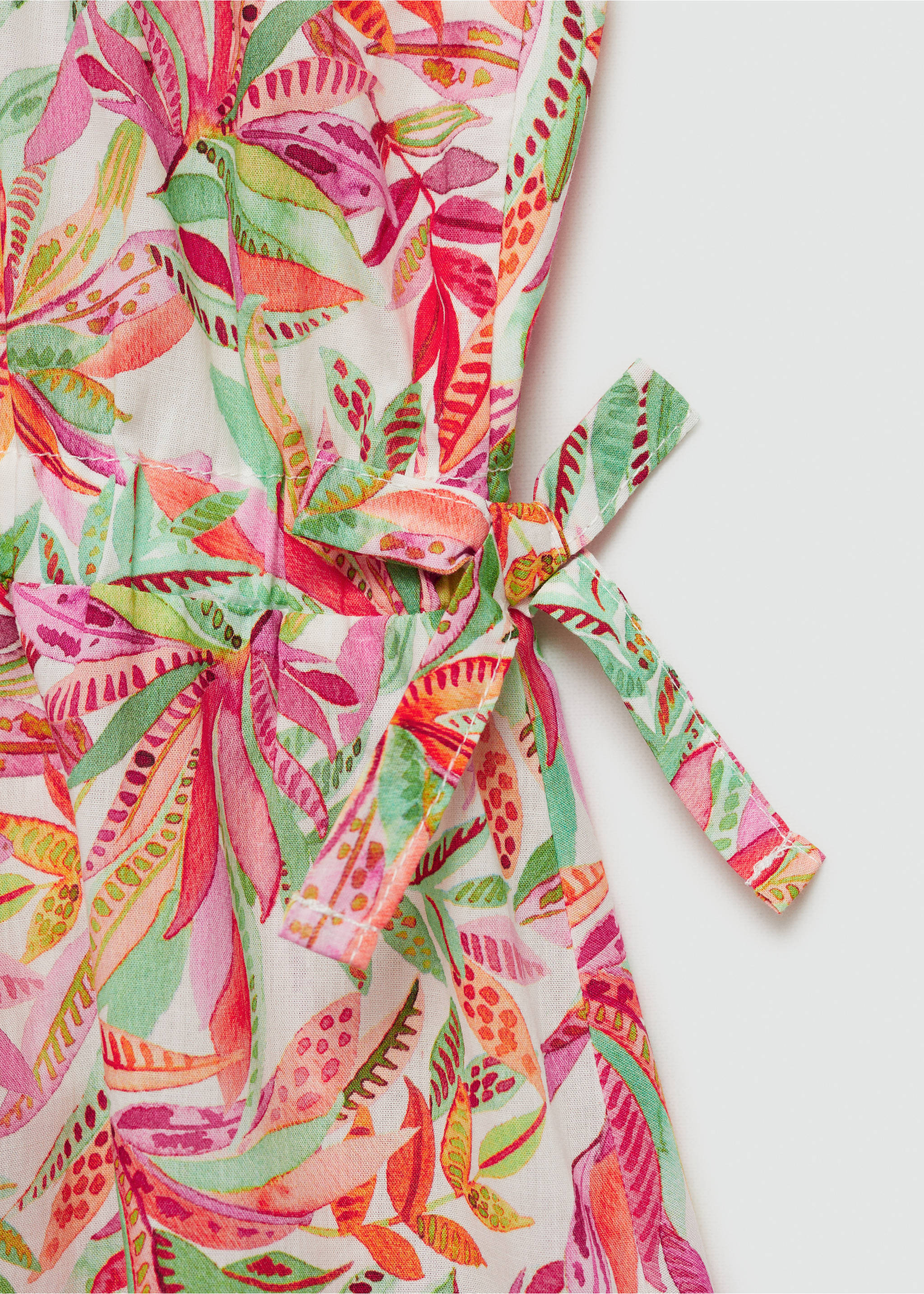 Tropical print dress - Details of the article 8, Green. Ref: 77040375-00.