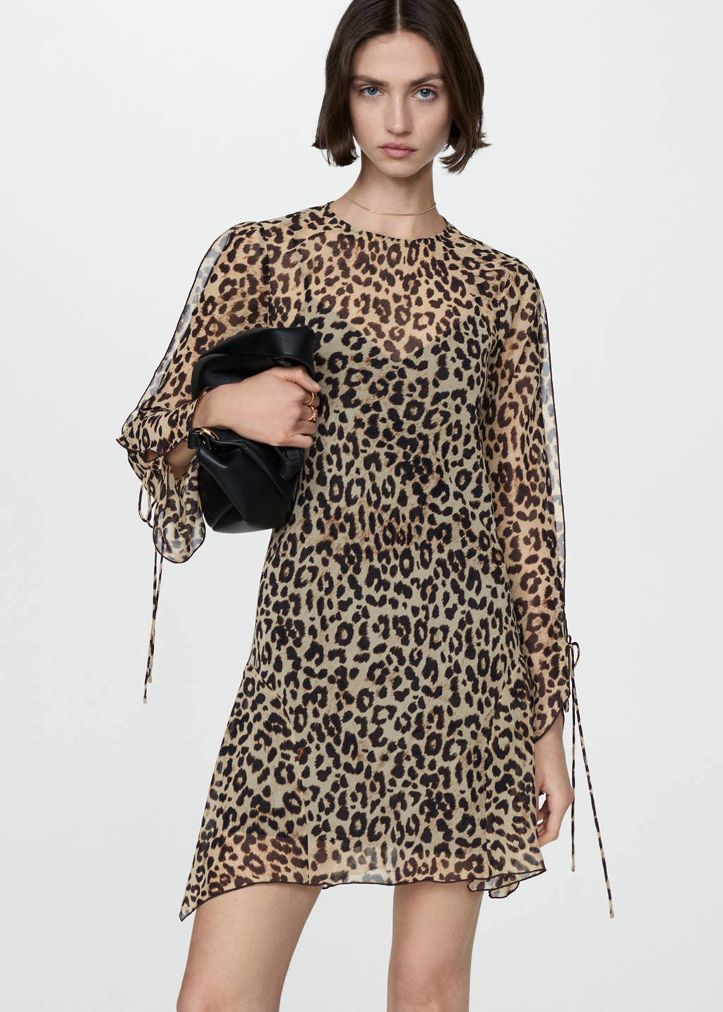 leopard mini dress long sleeve Lover's Must Mini Dress - Leopard (FINAL SALE)