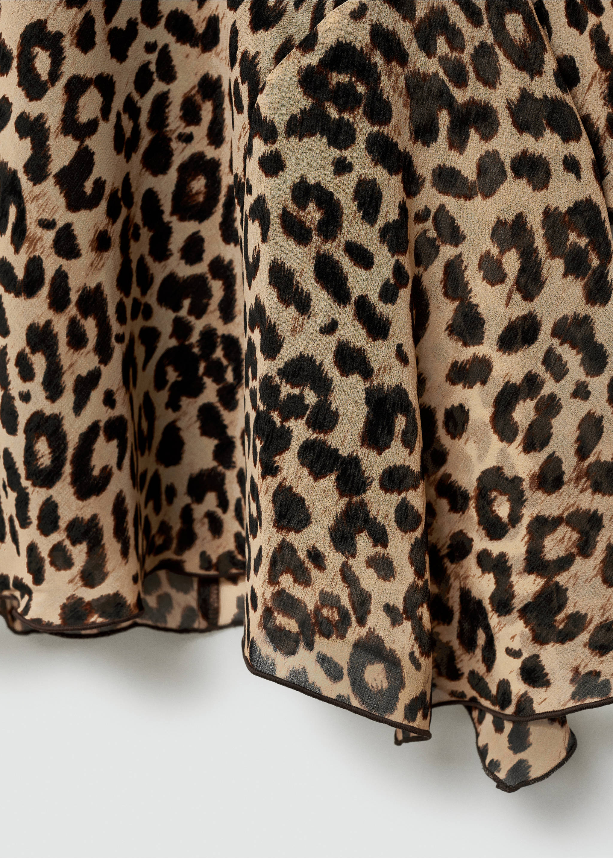Short leopard-print dress - Details of the article 0, Black. Ref: 77040377-00.