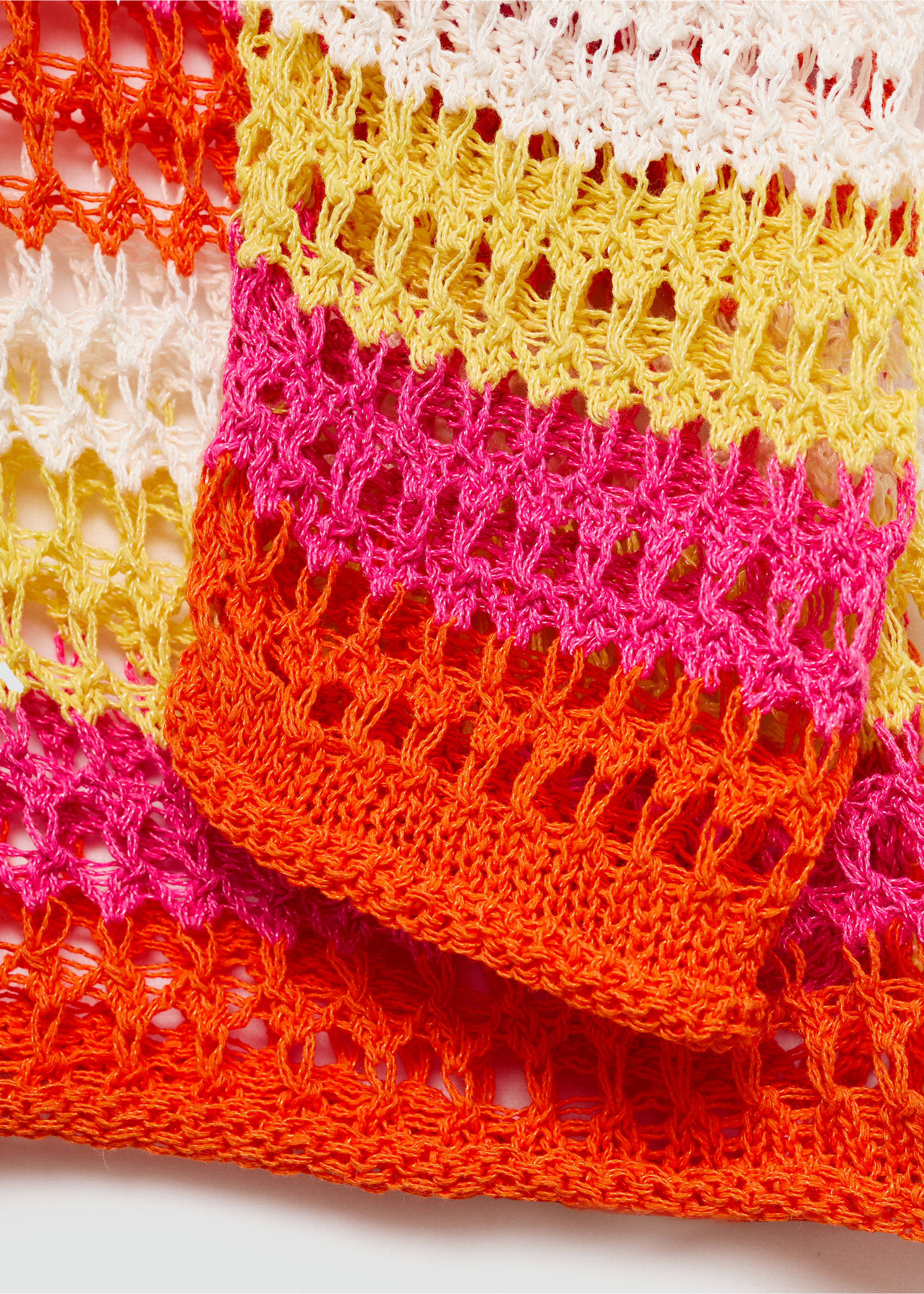 Pull-over crochet combiné - Détail de l'article 0, Orange. Ref: 77040379-00.