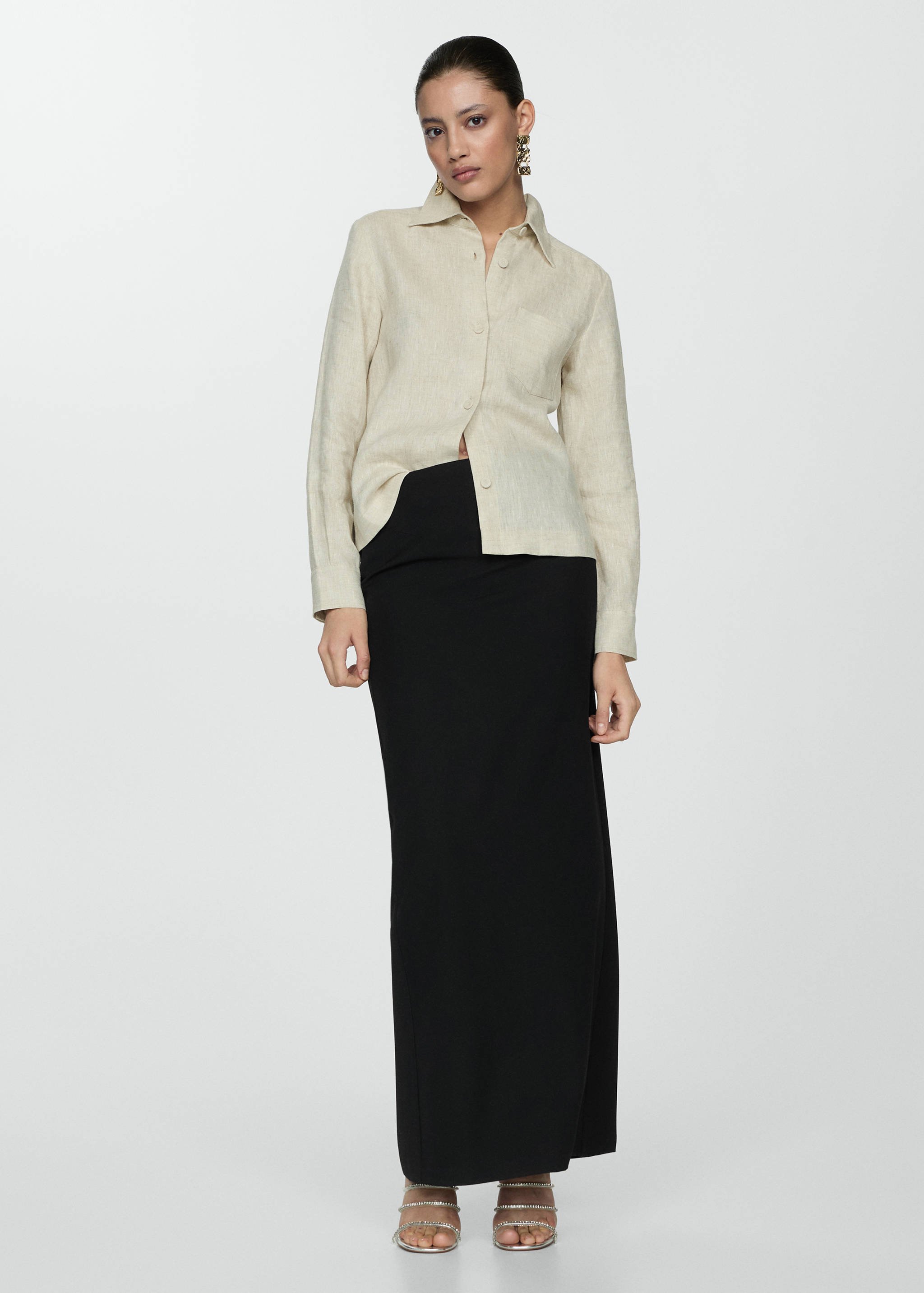 Long pencil skirt - General plane
