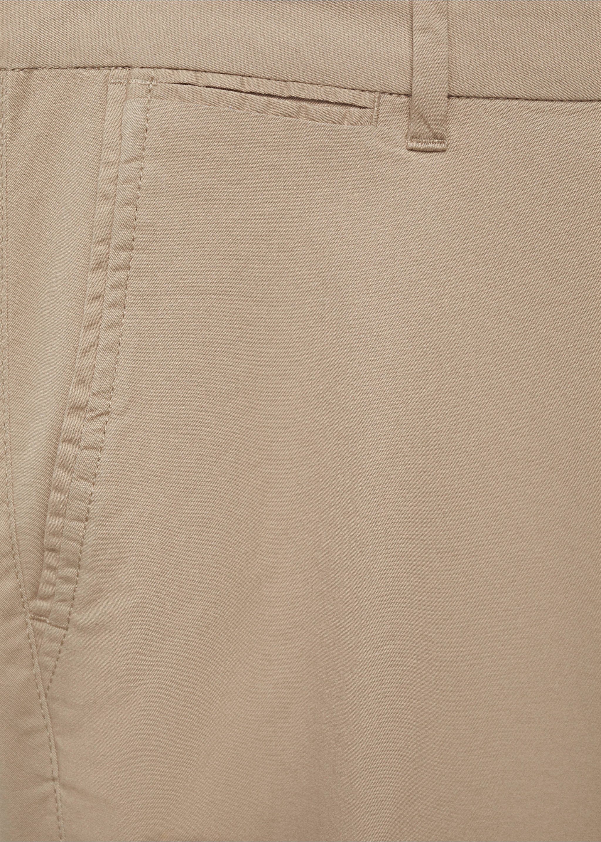 Slim-fit chino cotton bermuda shorts - Details of the article 0, Beige. Ref: 77040564-00.