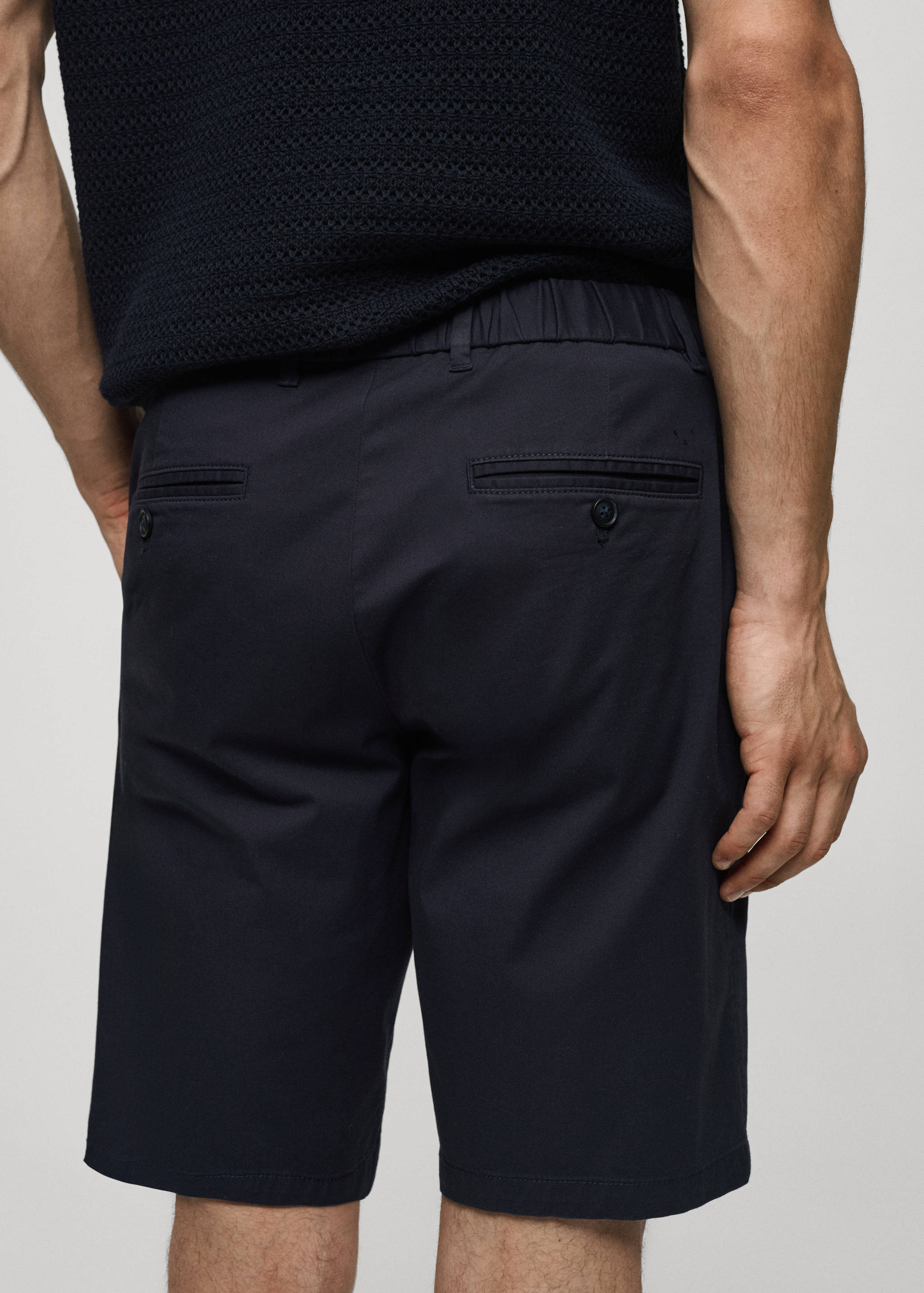 Slim-fit chino cotton bermuda shorts - Details of the article 6