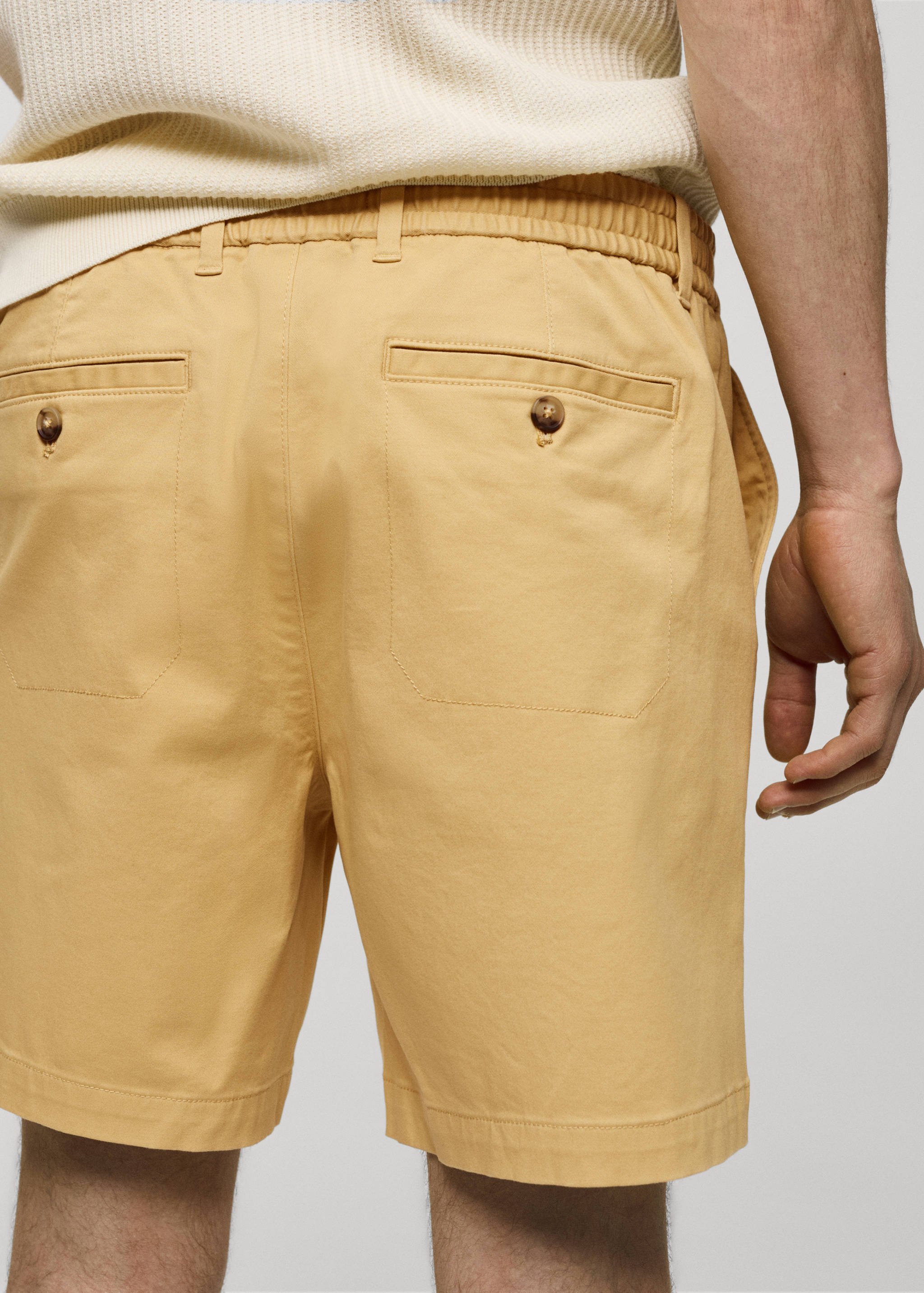 Cotton shorts with drawstring - Details of the article 6
