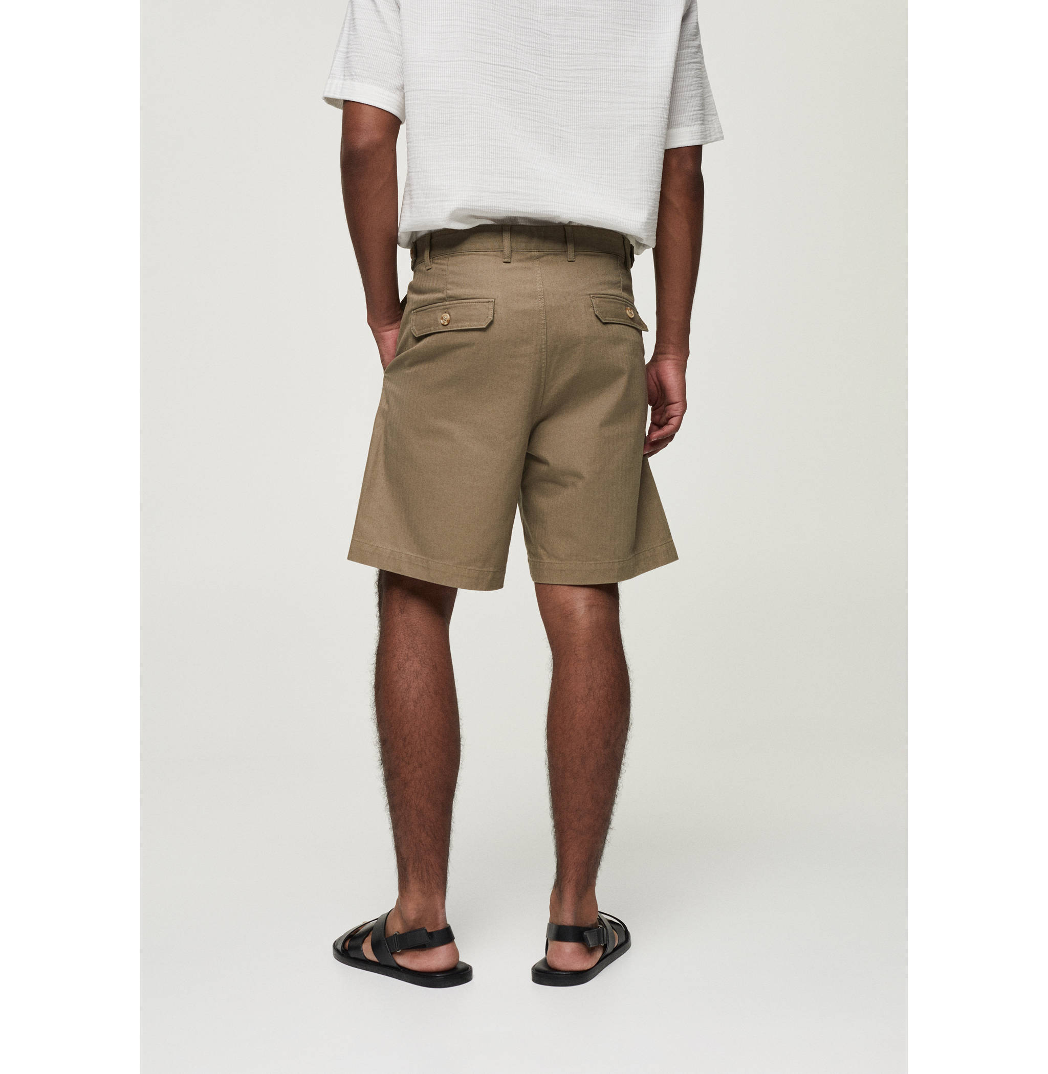 Bermuda 100 % coton chevron - Verso de l’article