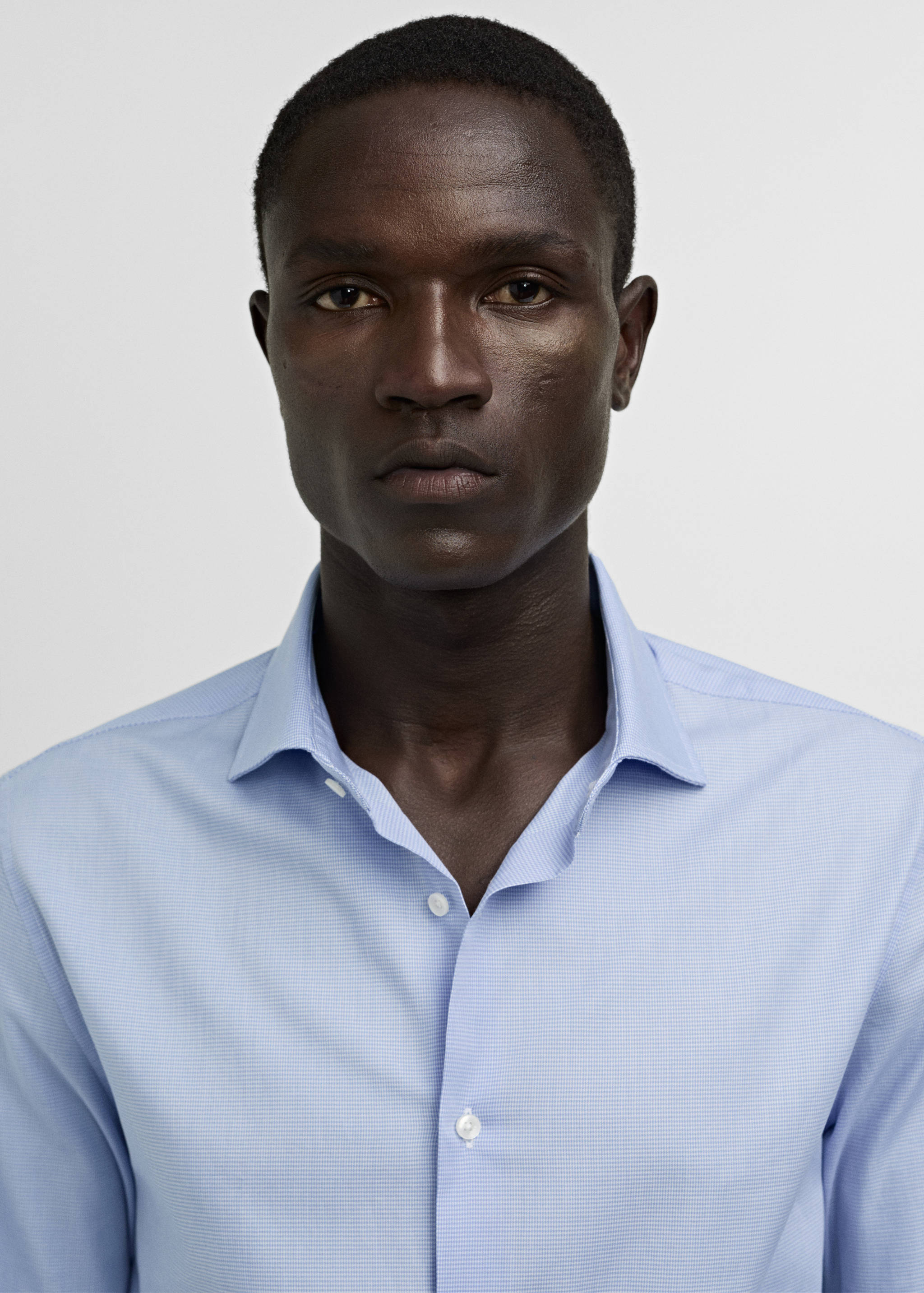 Camisa traje slim fit twill microestampado - Detalle del artículo 1