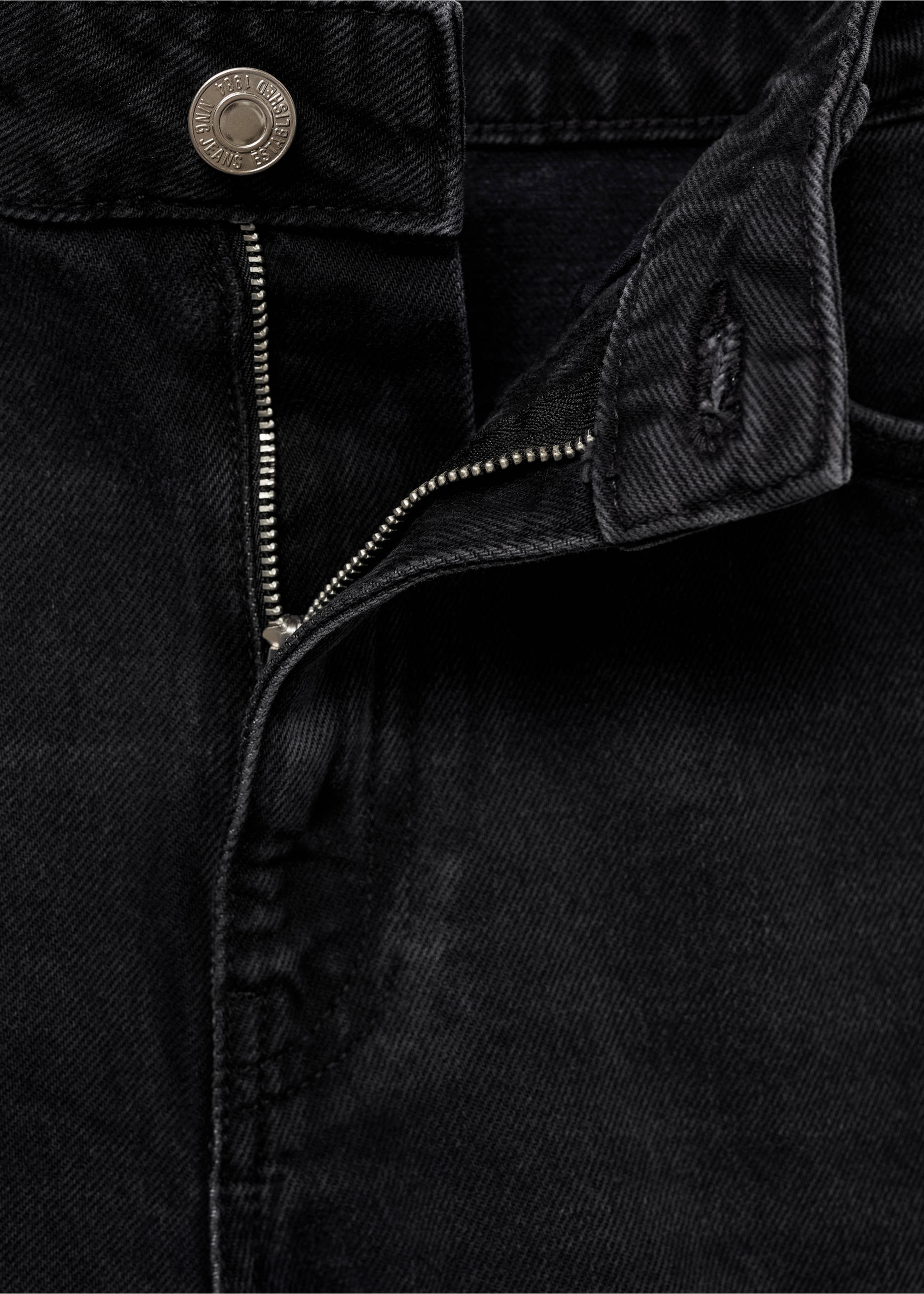 Magas derekú mom-fit farmer rövidnadrág - A termék adatai 8, Black denim. Ref: 77040573-00.