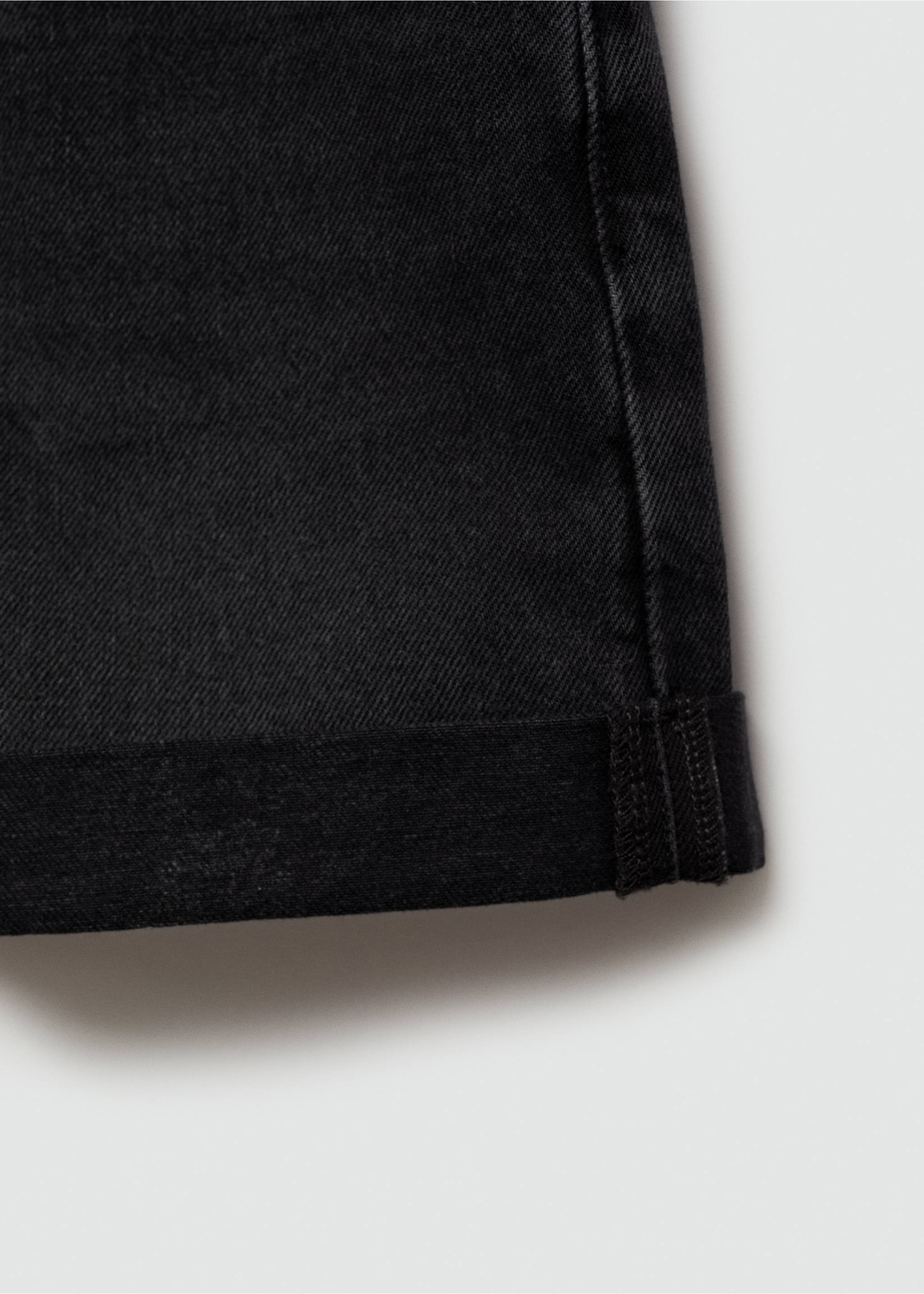 Magas derekú mom-fit farmer rövidnadrág - A termék adatai 0, Black denim. Ref: 77040573-00.