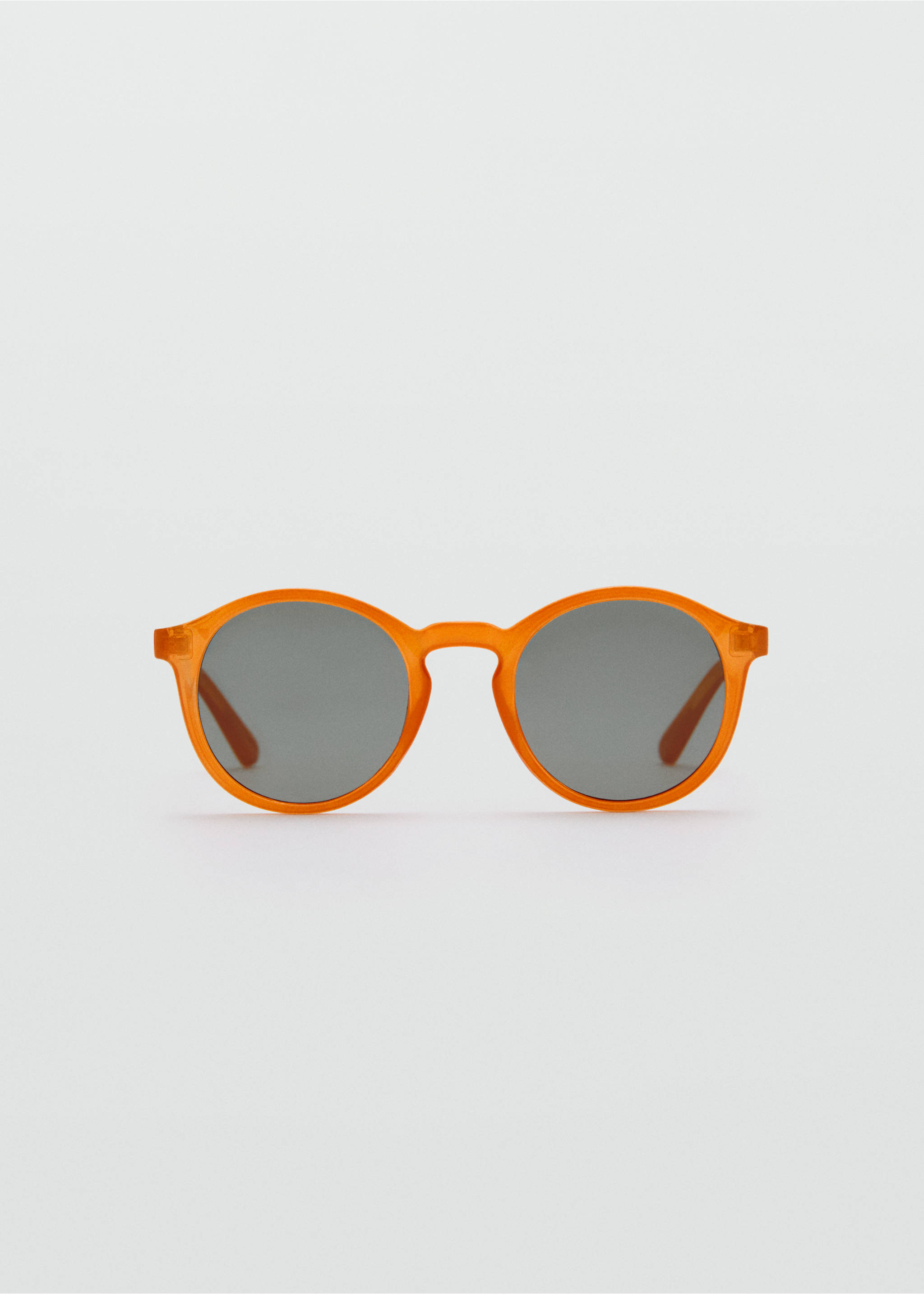 Rounded frame sunglasses - Article without model, Ochre. Ref: 77040575-00.