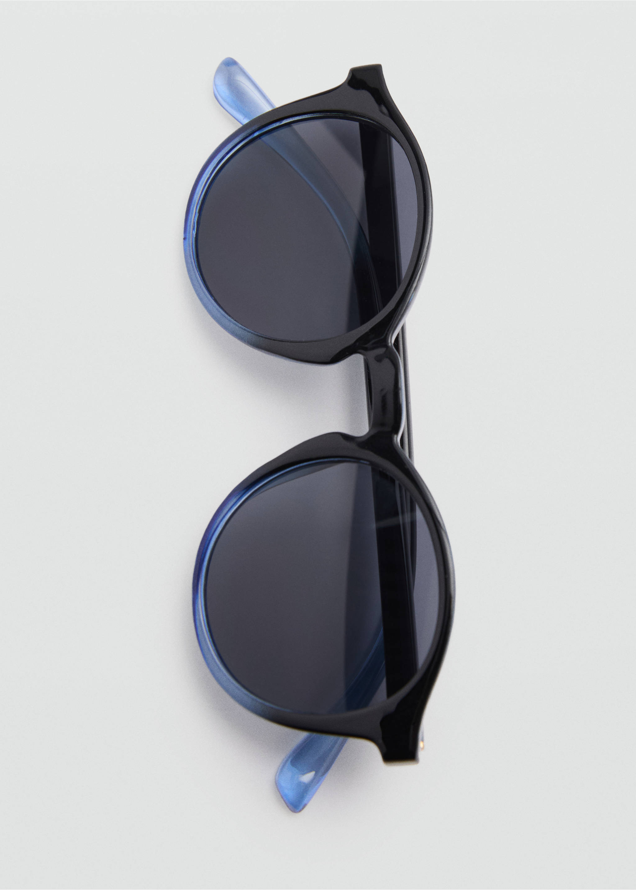 Rounded frame sunglasses - Details of the article 2, Dark Navy. Ref: 77040575-00.