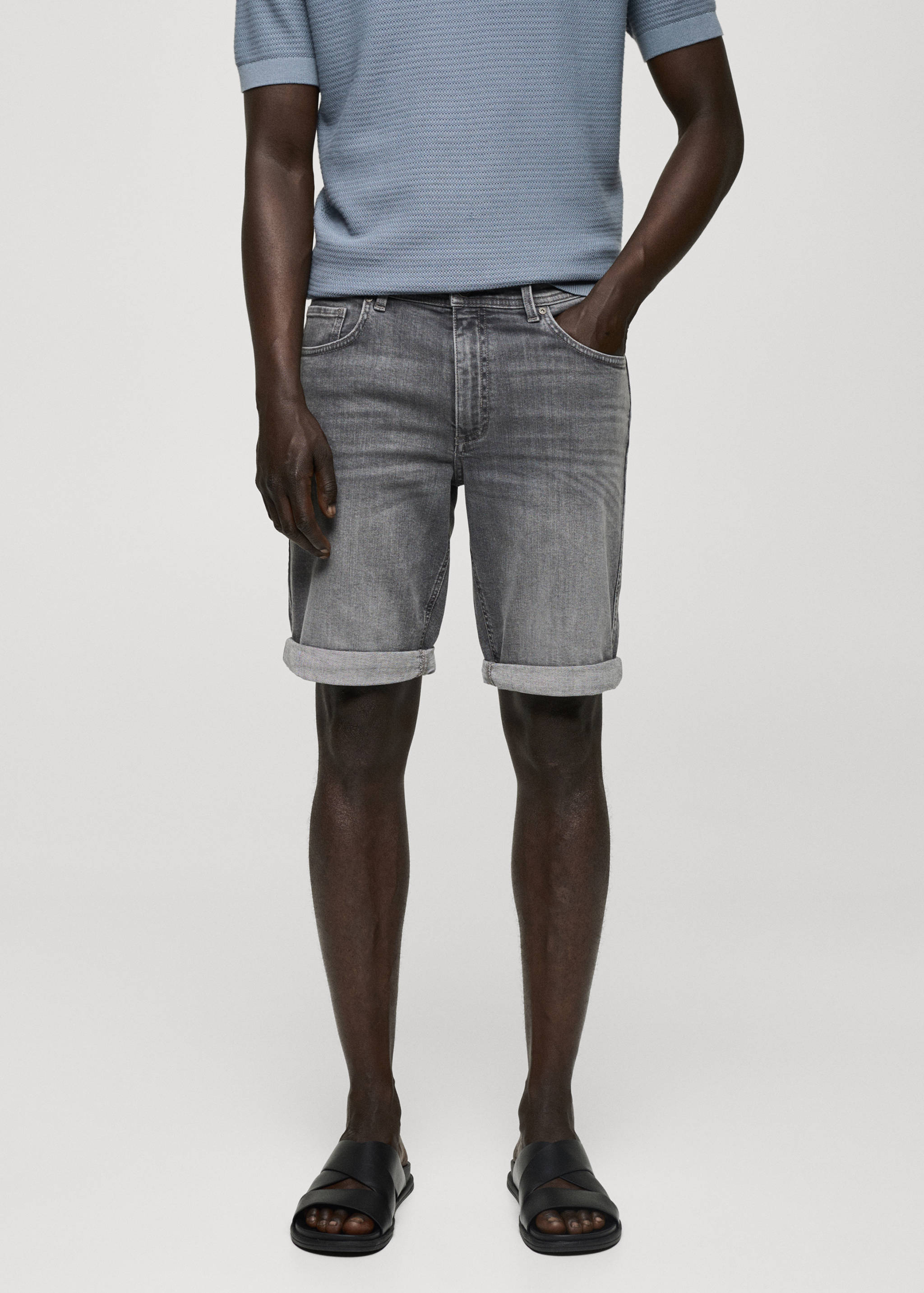 Bermuda en jean slim fit - Plan moyen