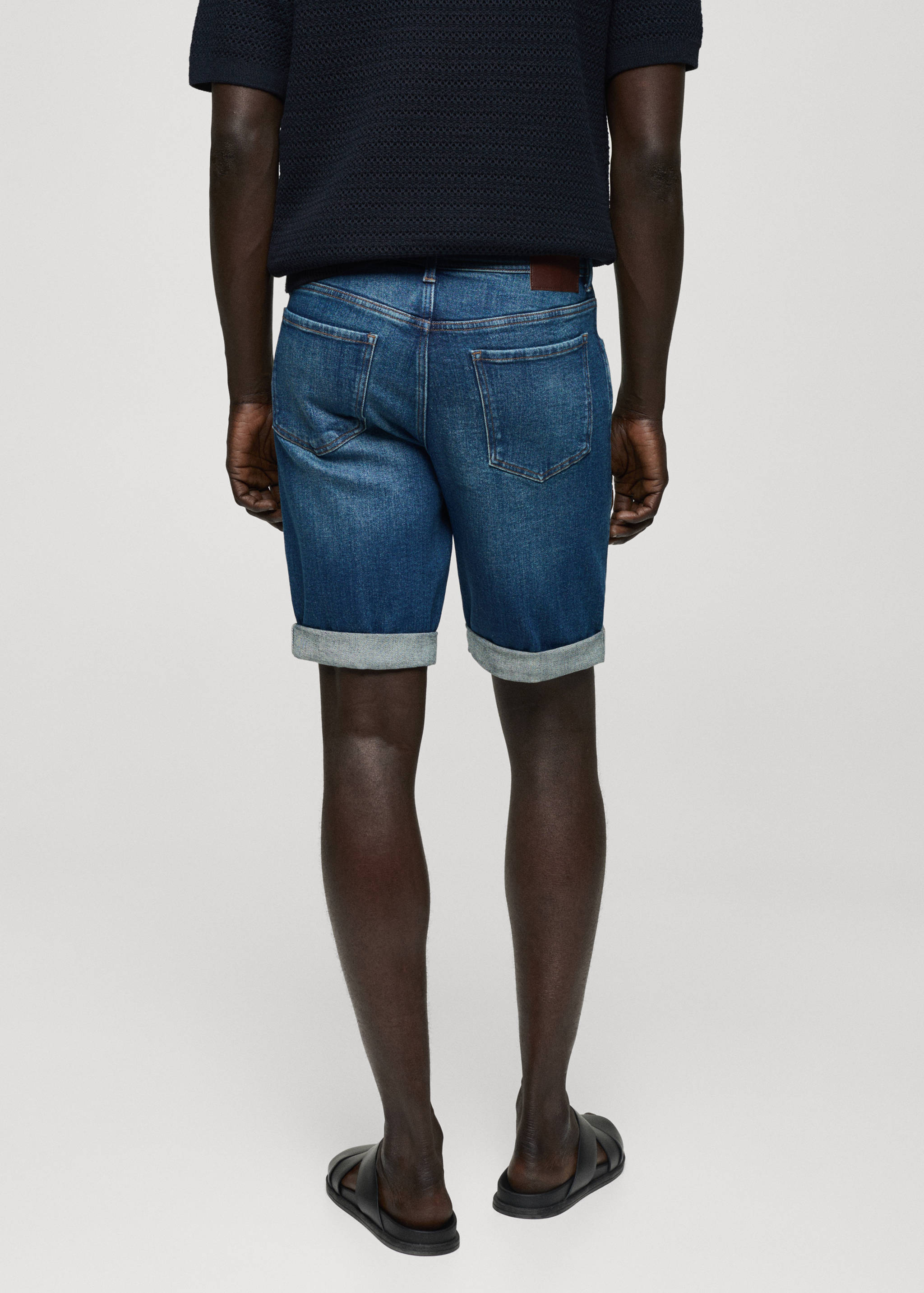 Bermuda en jean slim fit - Verso de l’article