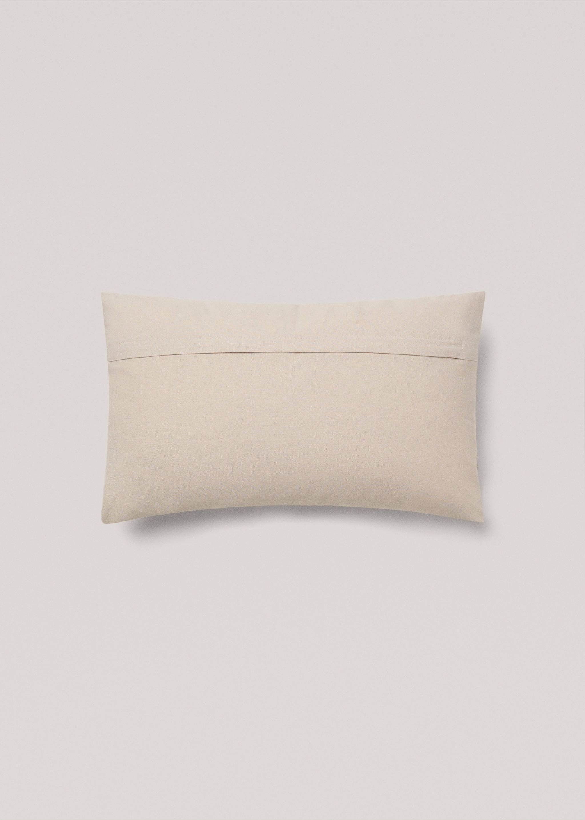 Floral design cushion cover 30x50cm - Details of the article 1, Off White. Ref: 77040582-00.