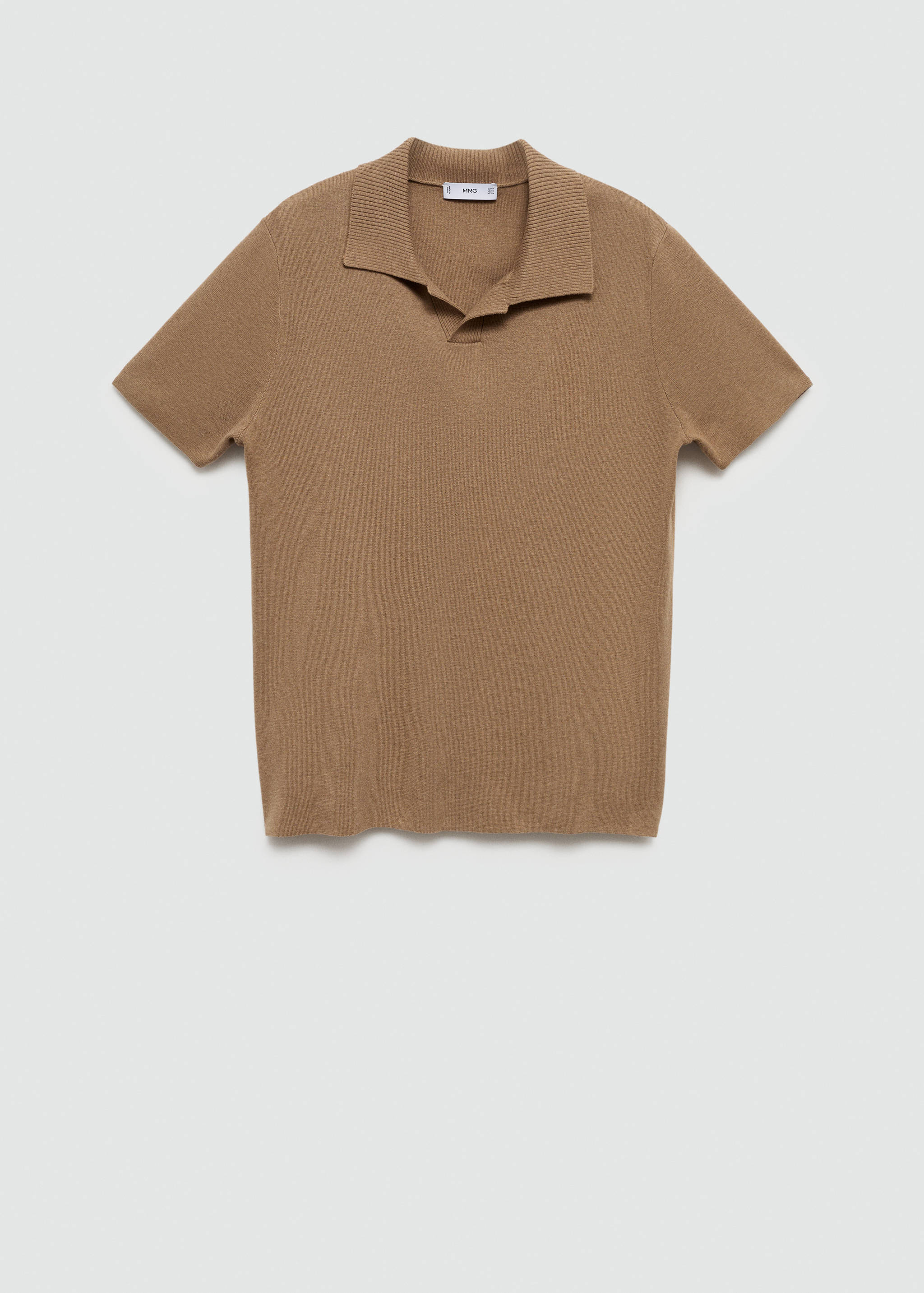 Polo din bumbac texturat - Articol fără model