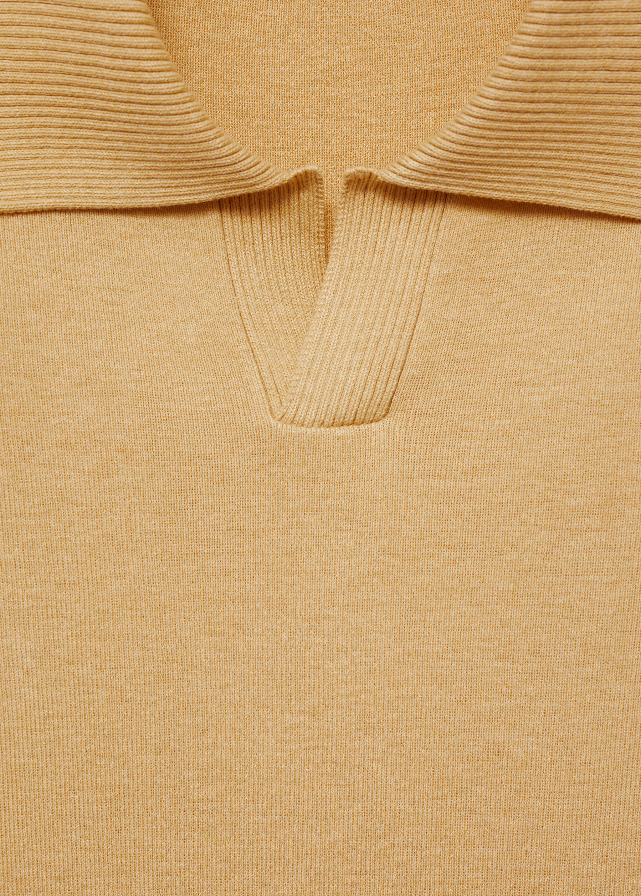 Textured knitted cotton polo shirt - Details of the article 8