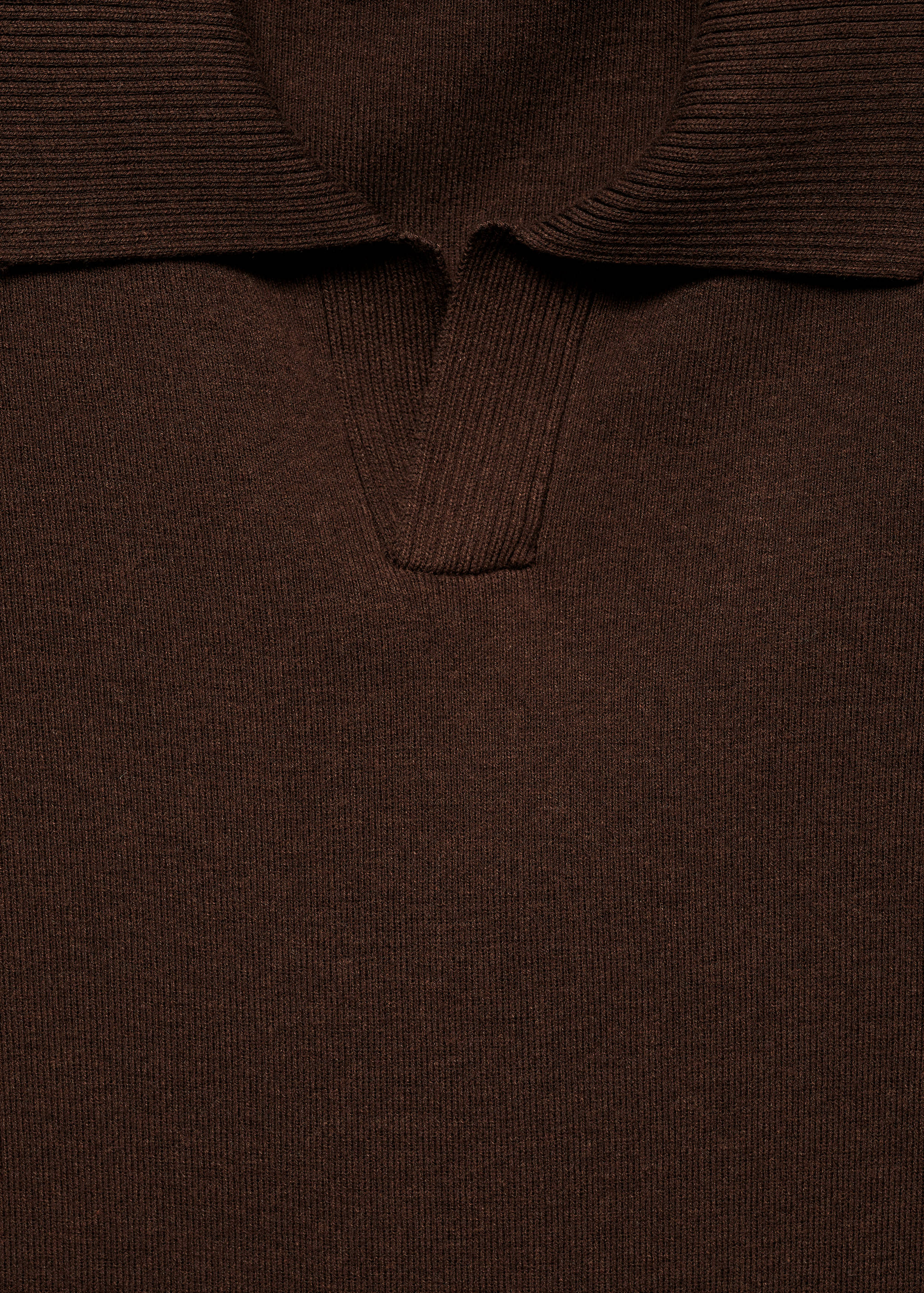 Textured knitted cotton polo shirt - Details of the article 8