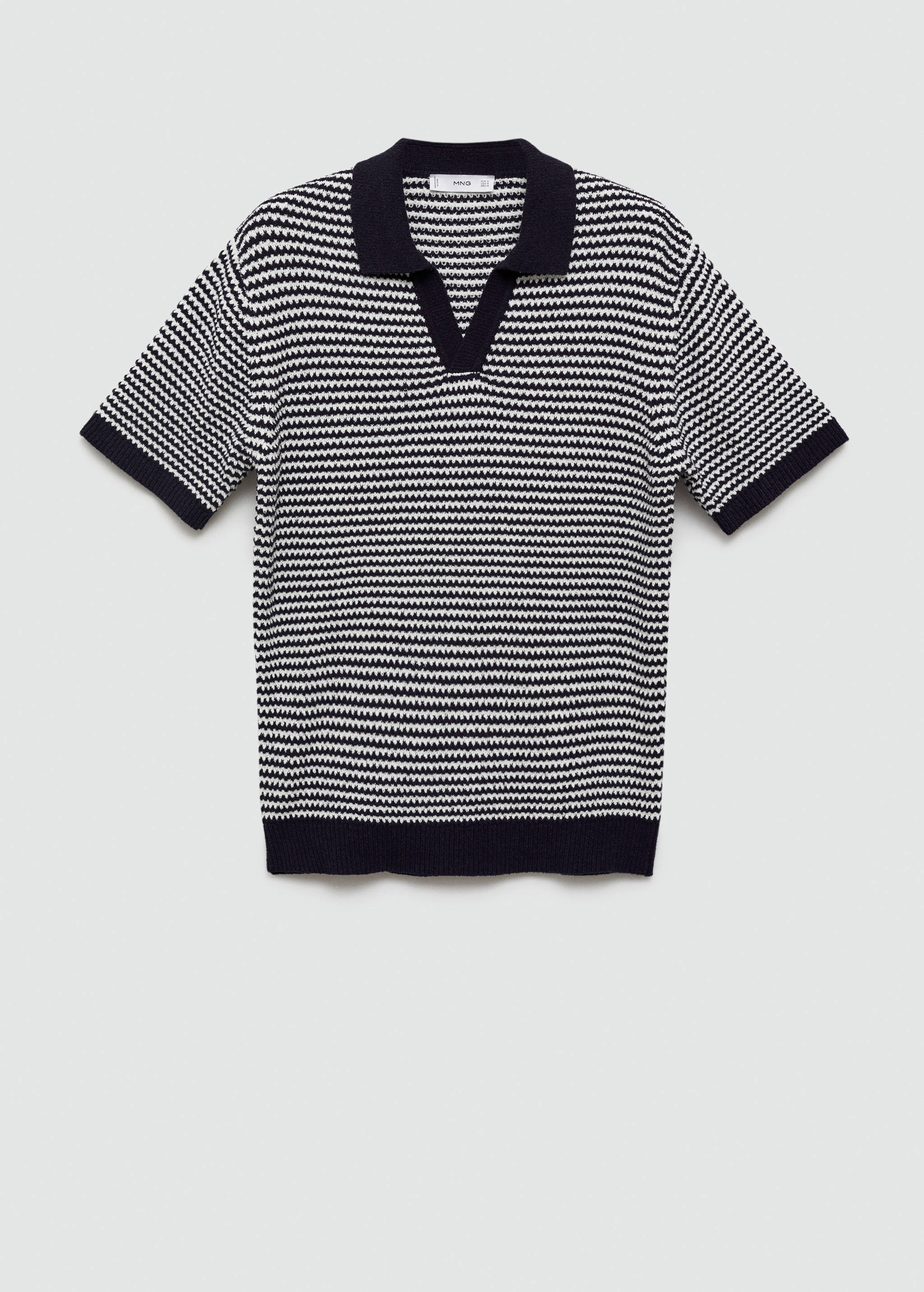 Polo punto rayas cuello contraste - Artículo sin modelo