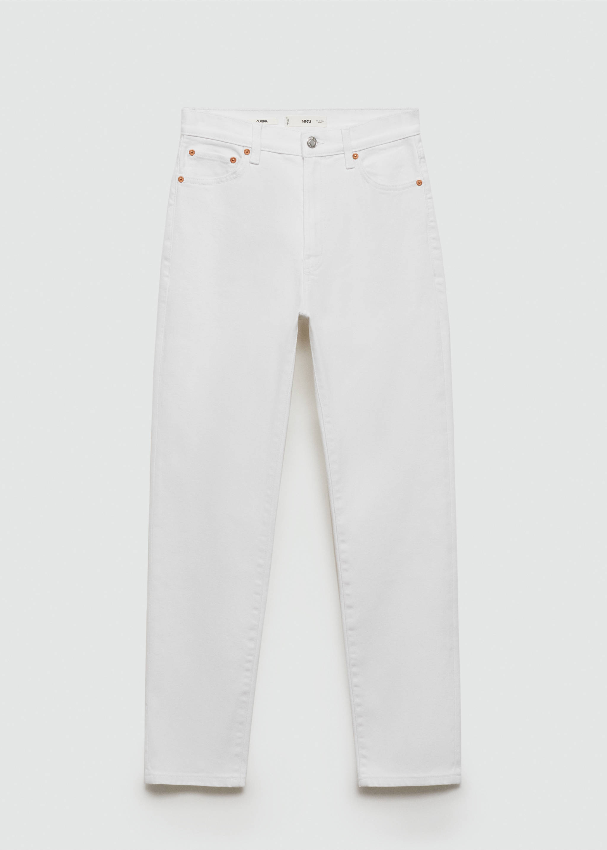 Claudia slim-fit cropped jeans - Article without model, White. Ref: 77040593-00.