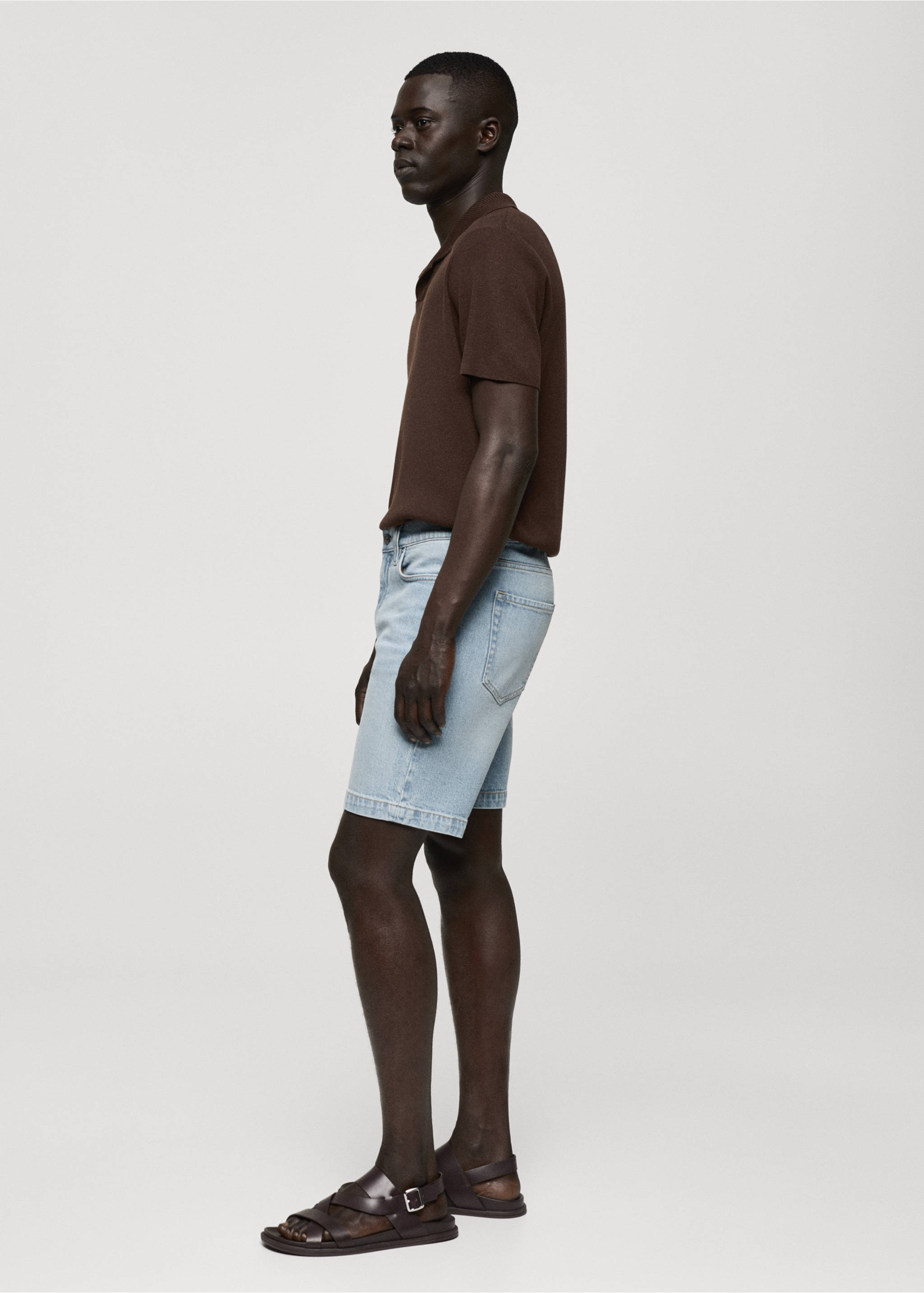 Regular fit farmerbermuda - A termék adatai 2, Közepes kék. Ref: 77040597-00.