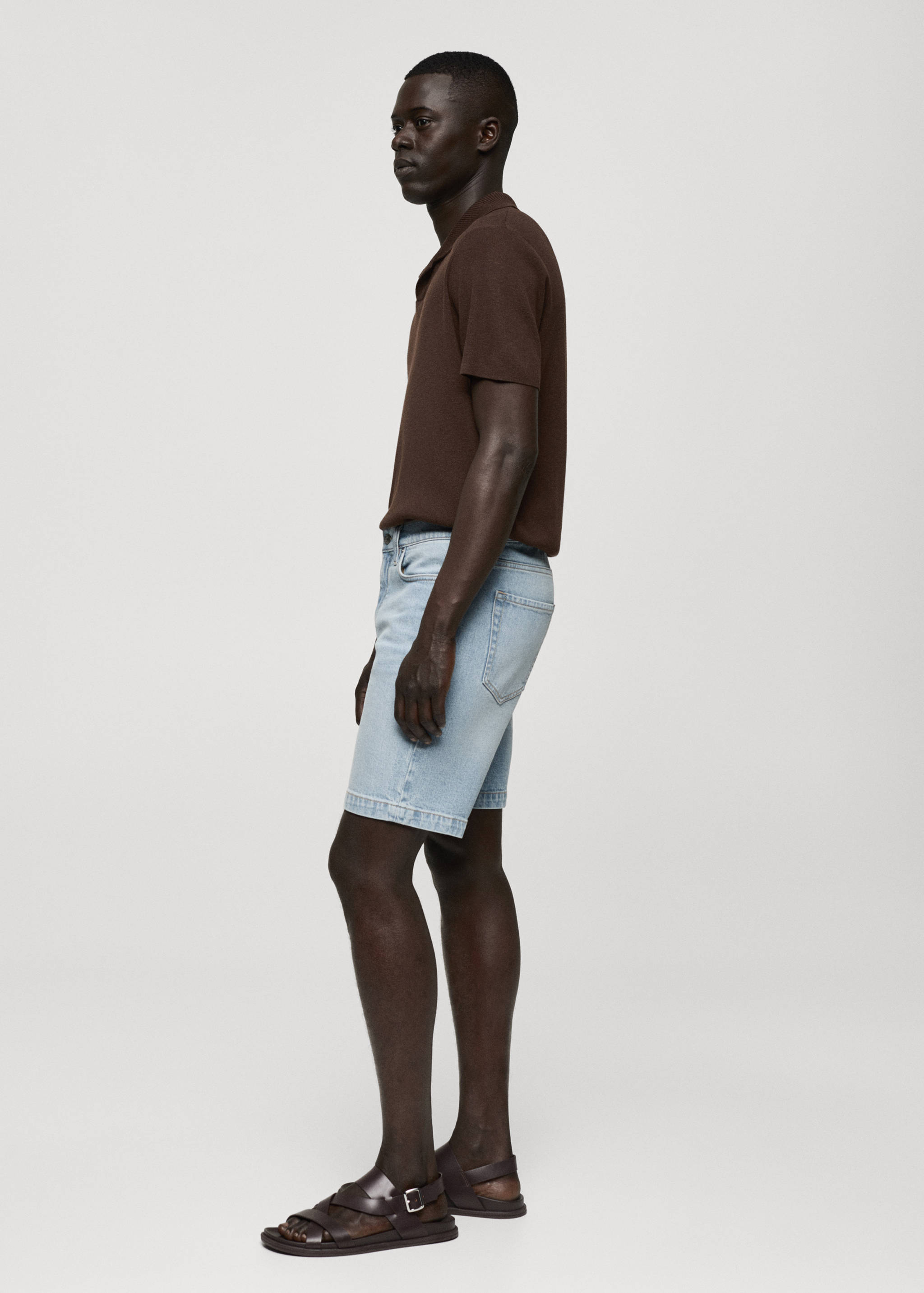 Regular-fit denim bermuda shorts - Details of the article 2