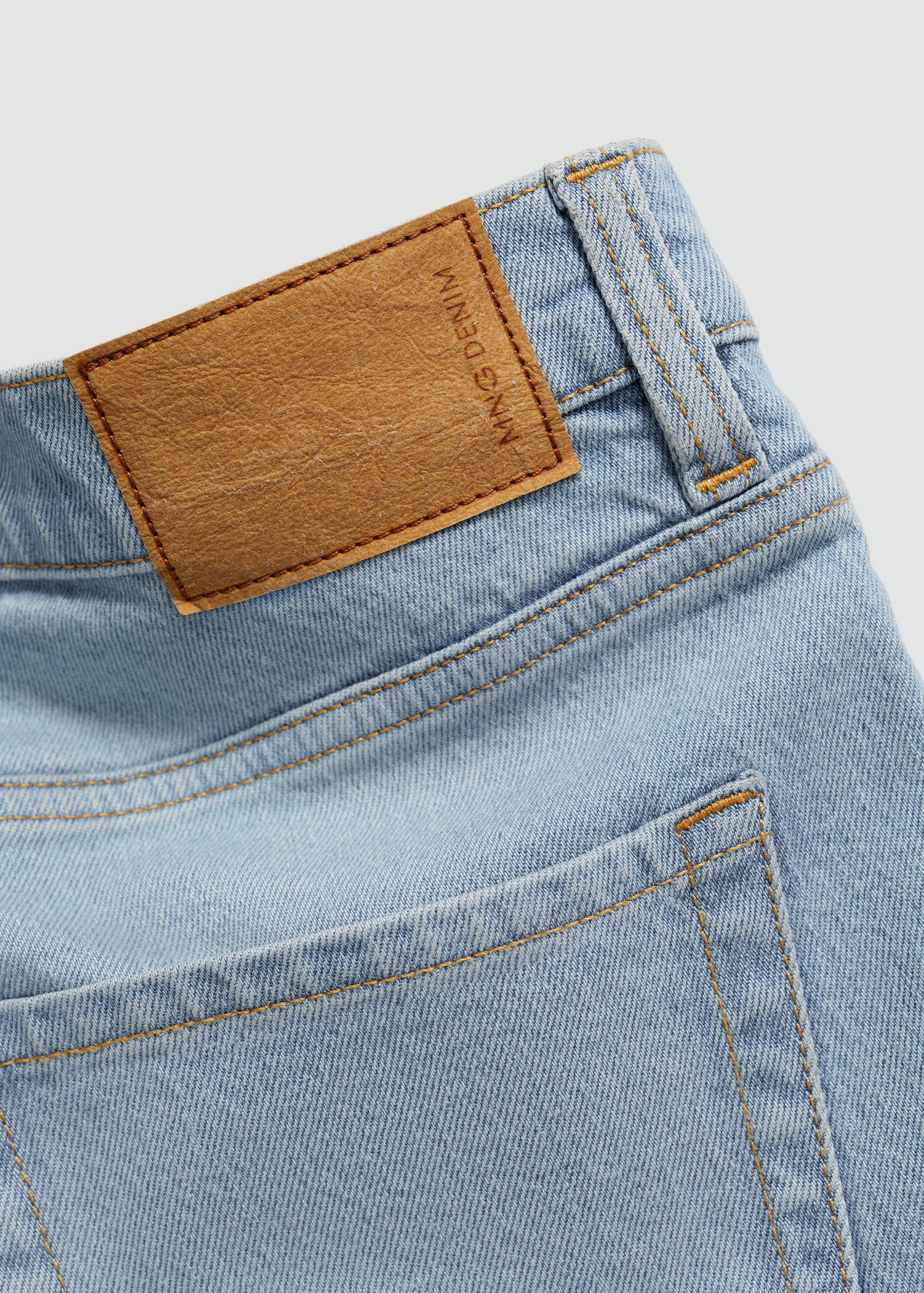 Regular-fit denim bermuda shorts - Details of the article 0