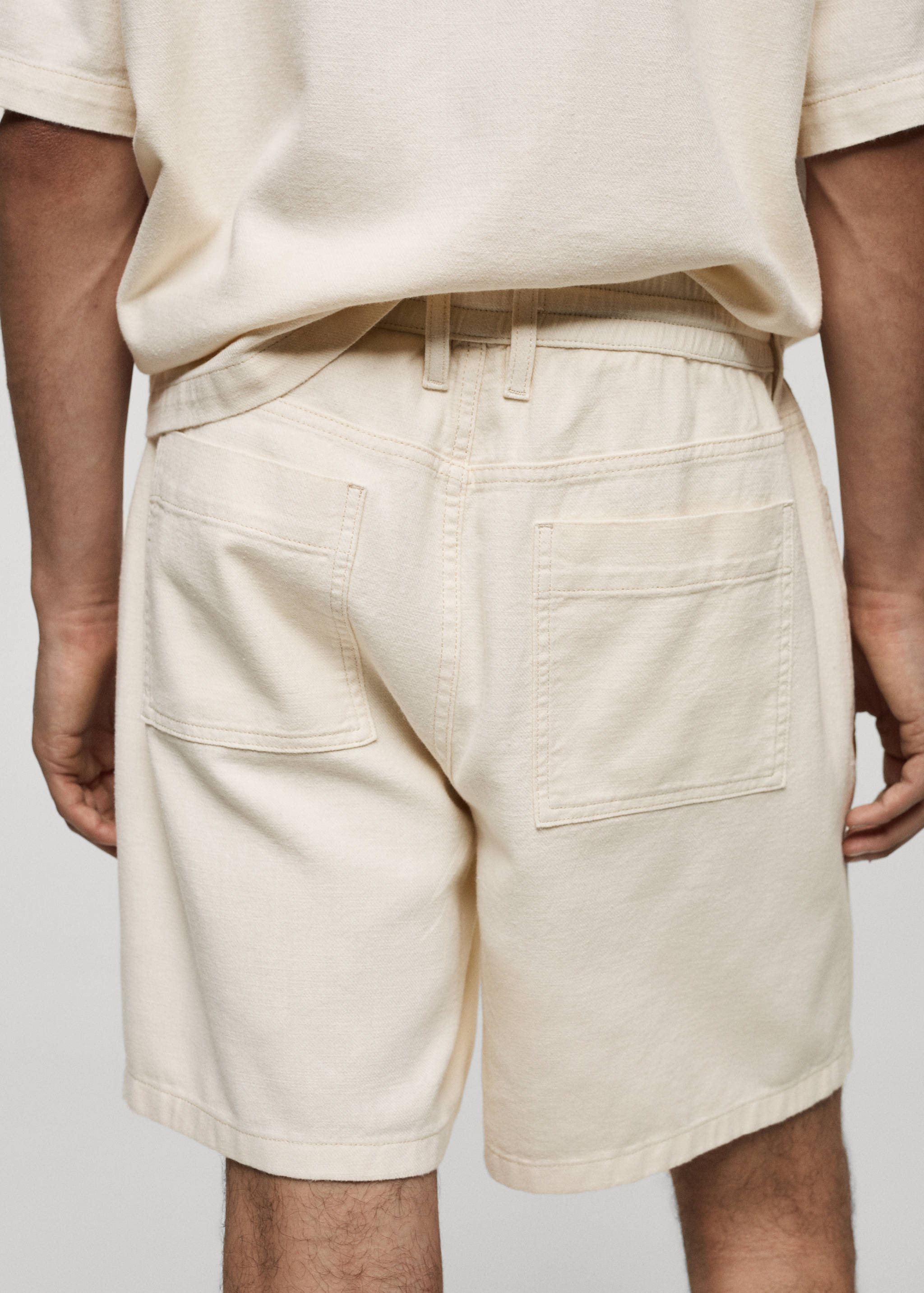 Cotton shorts with drawstring - Details of the article 6