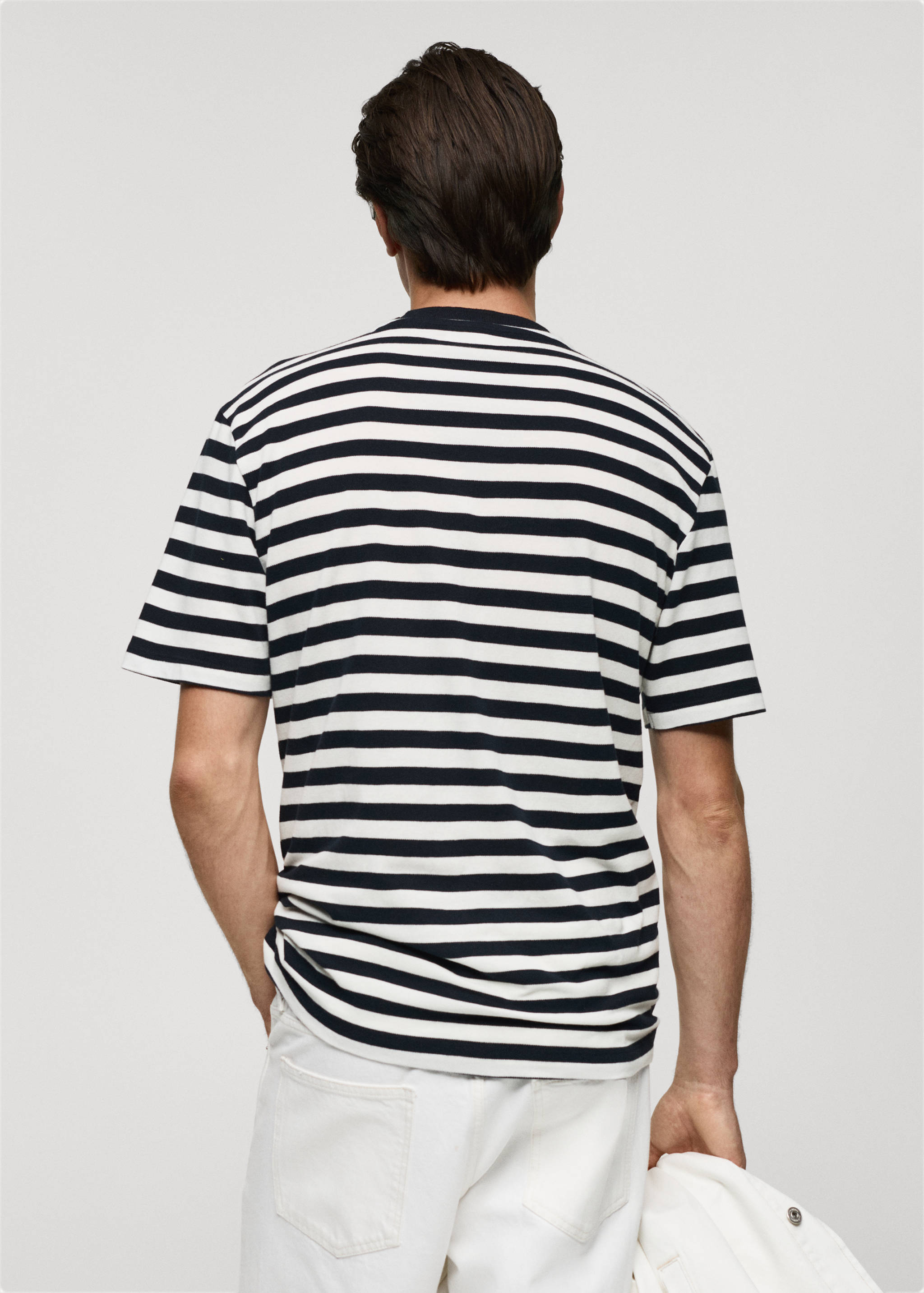 T-shirt regular-fit 100 % coton rayures - Verso de l’article
