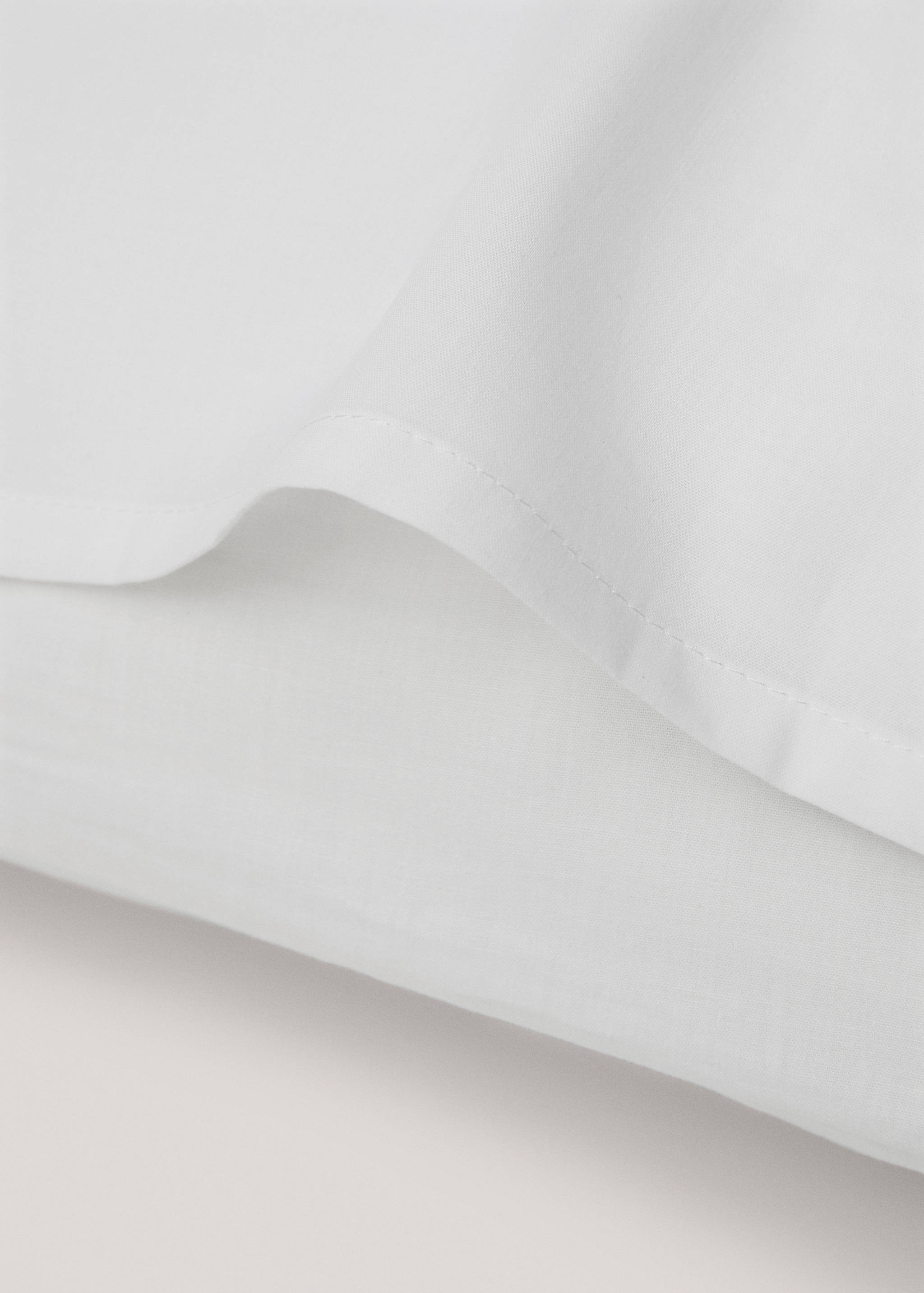 Floral embroidered cotton pillowcase 60x60cm - Details of the article 2