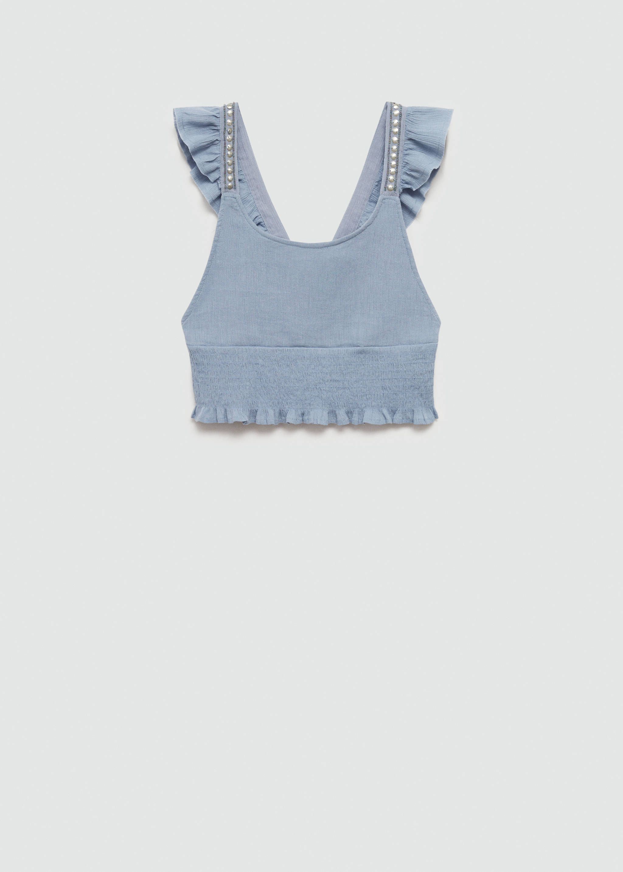 Bawełniany marszczony top - Artykuł bez modela/modelki