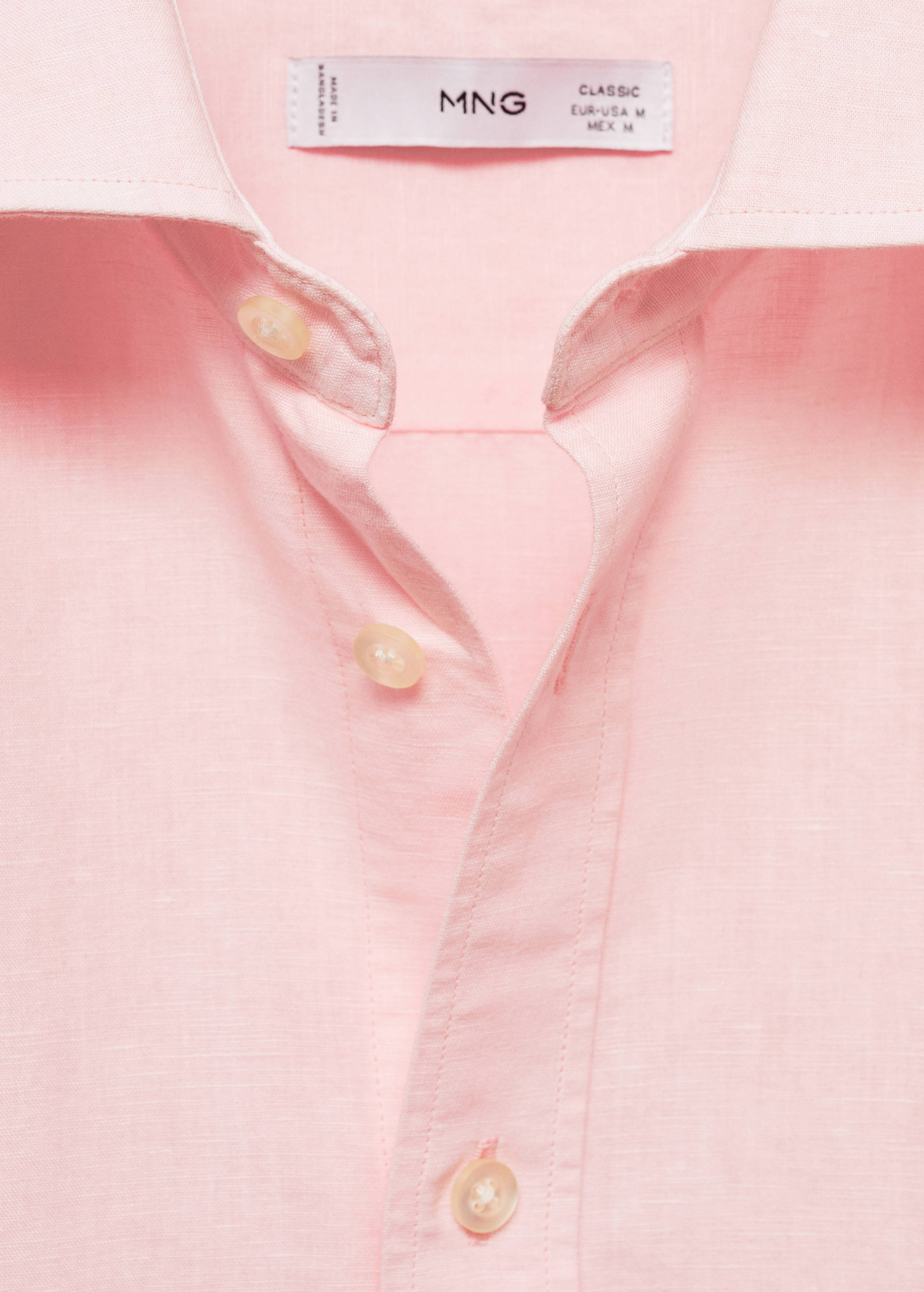 Classic-fit linen-blend shirt - Details of the article 8
