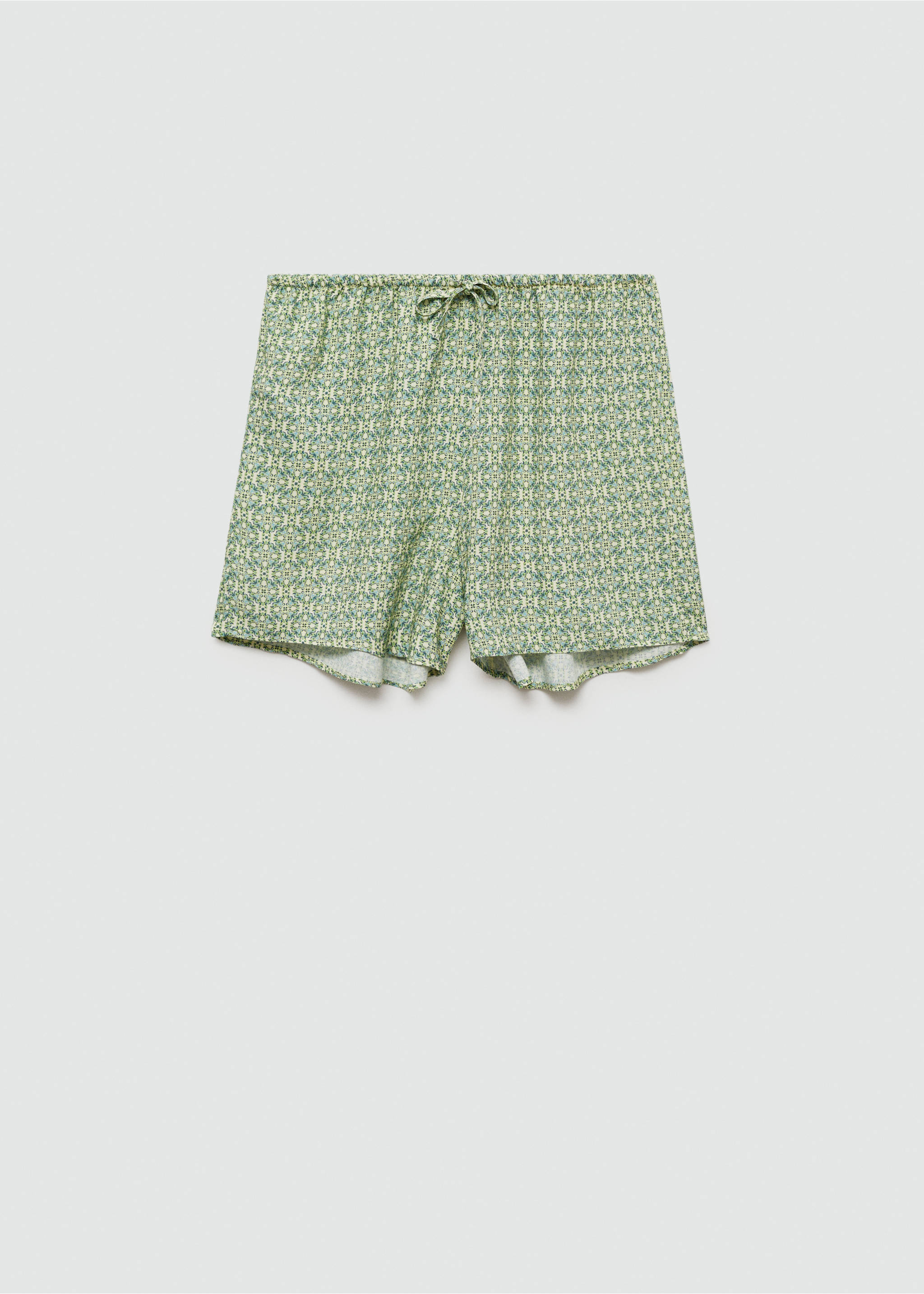 Geometric-print shorts - Article without model, Green. Ref: 77040644-00.