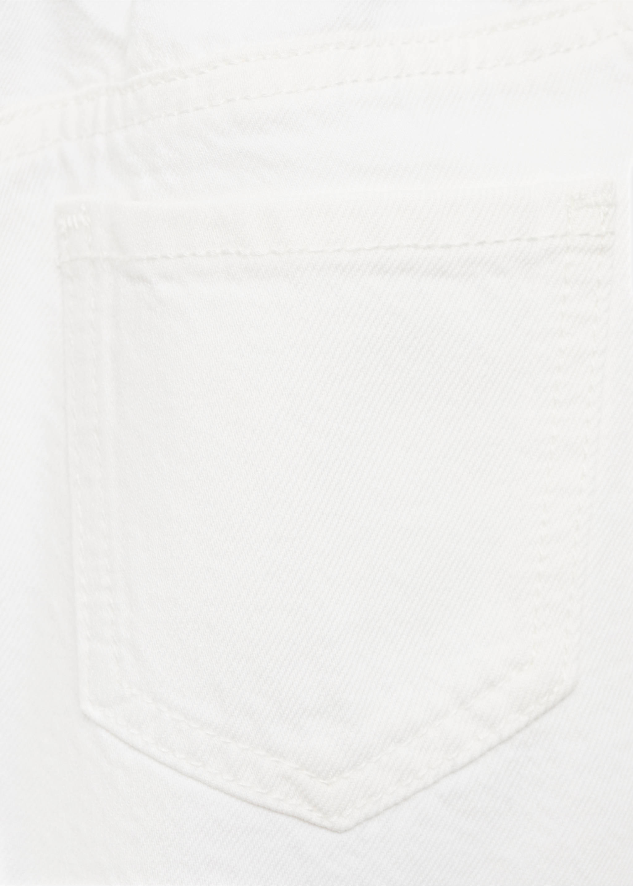 Paperbag denim skirt - Details of the article 0, White. Ref: 77041008-00.