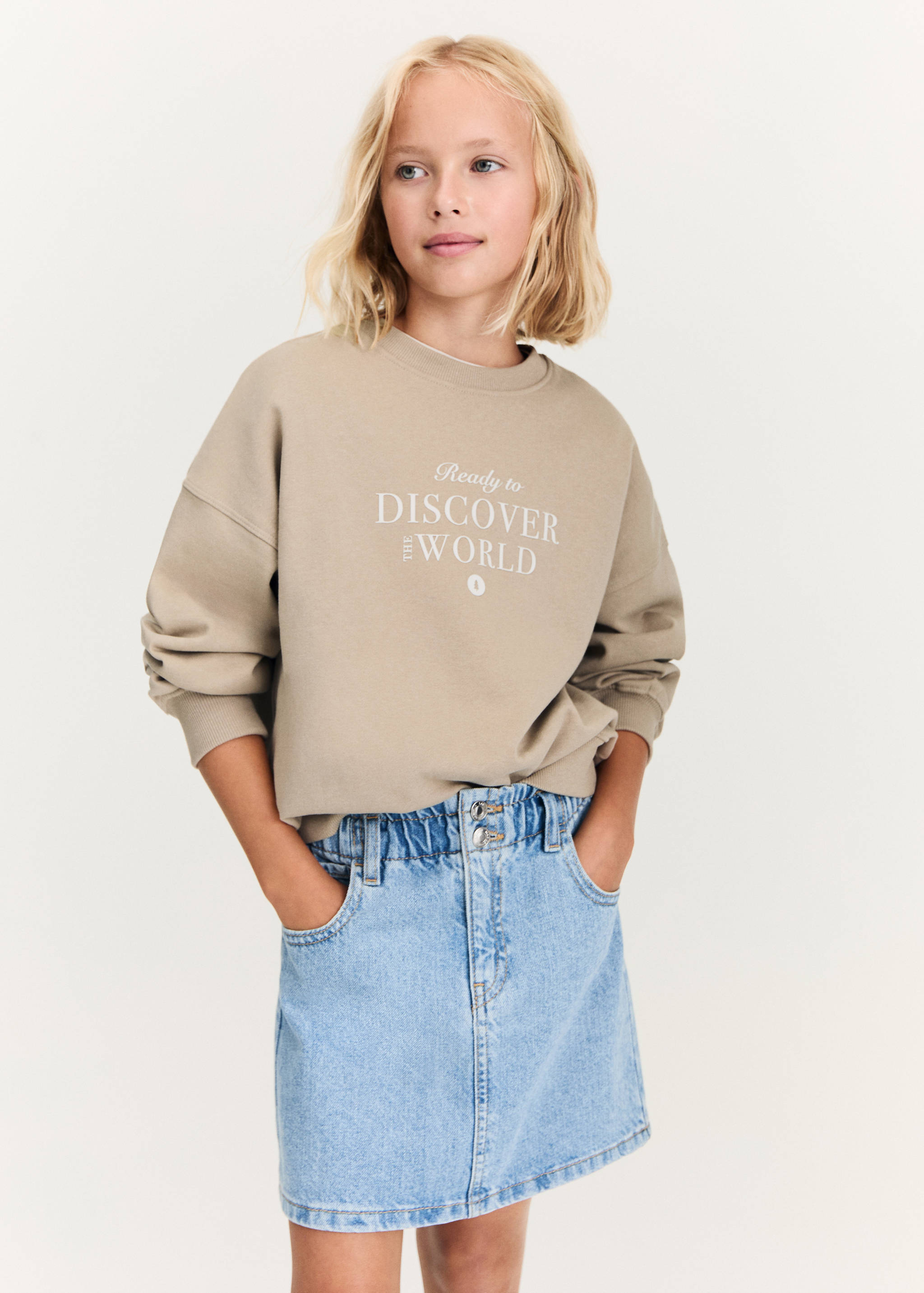 Paperbag denim skirt - Details of the article 1