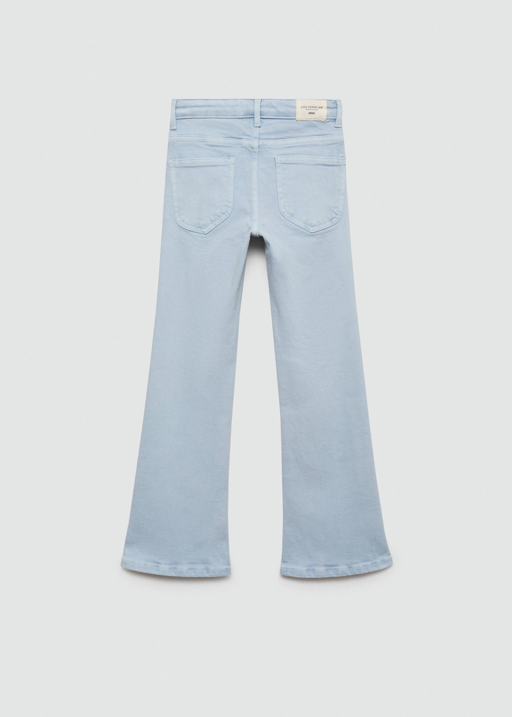 Flared jeans with slits - Reverse of the article