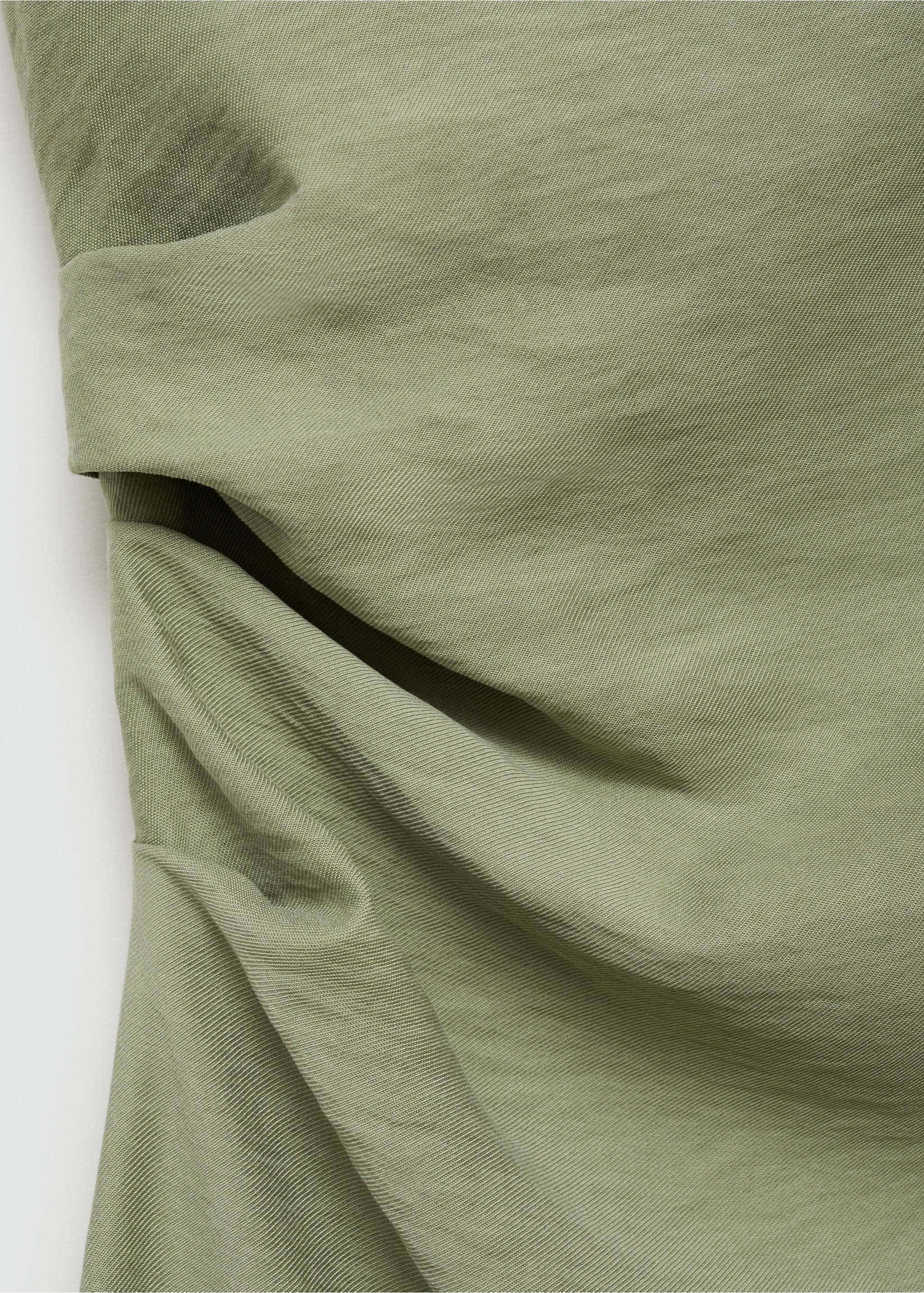 Asymmetrical pleated dress - Details of the article 8, Medium Green. Ref: 77041017-00.