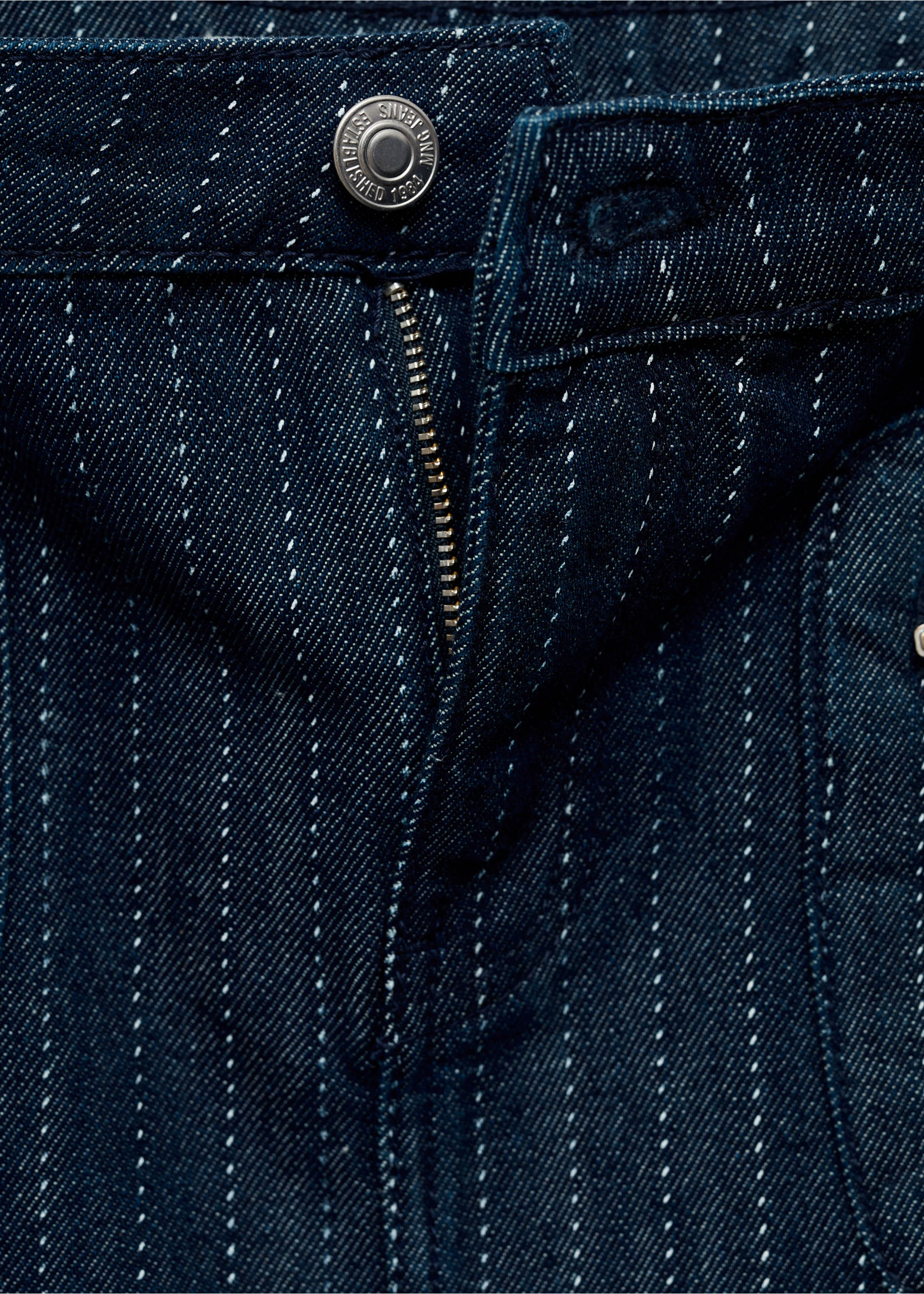 Minifalda vaquera costuras - Detalle del artículo 8, Azul marino oscuro. Ref: 77041506-00.