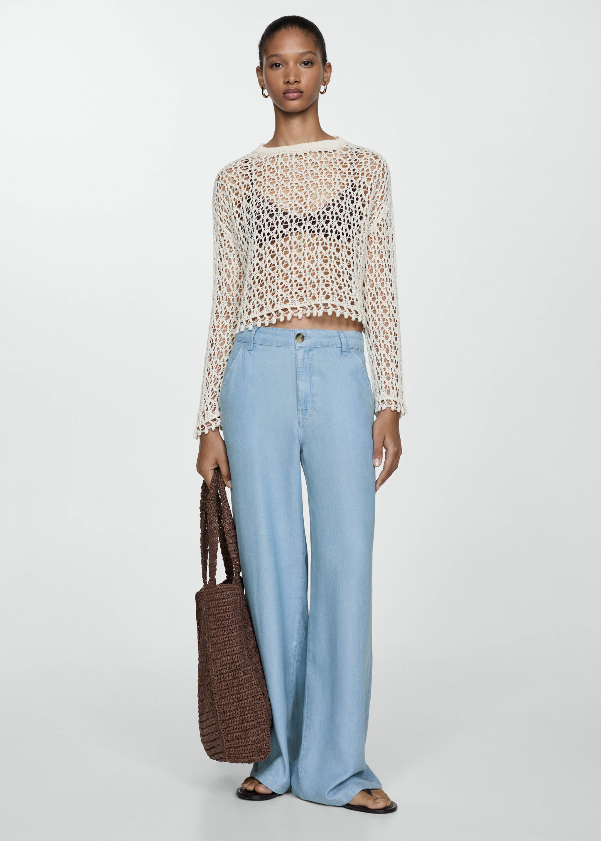 Wideleg-Hose aus Lyocell - Detail des Artikels 2