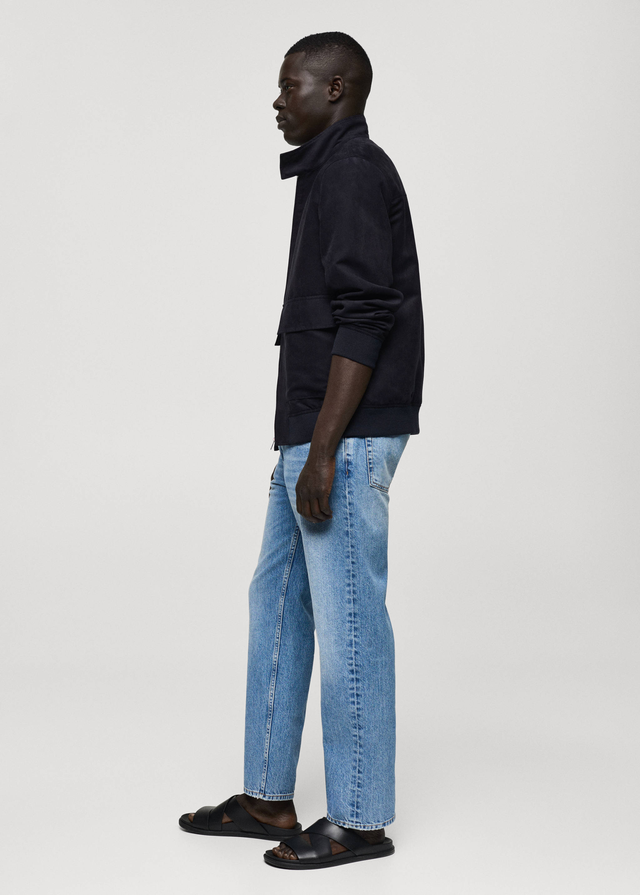 Suede-effect jacket with zip - Details of the article 2
