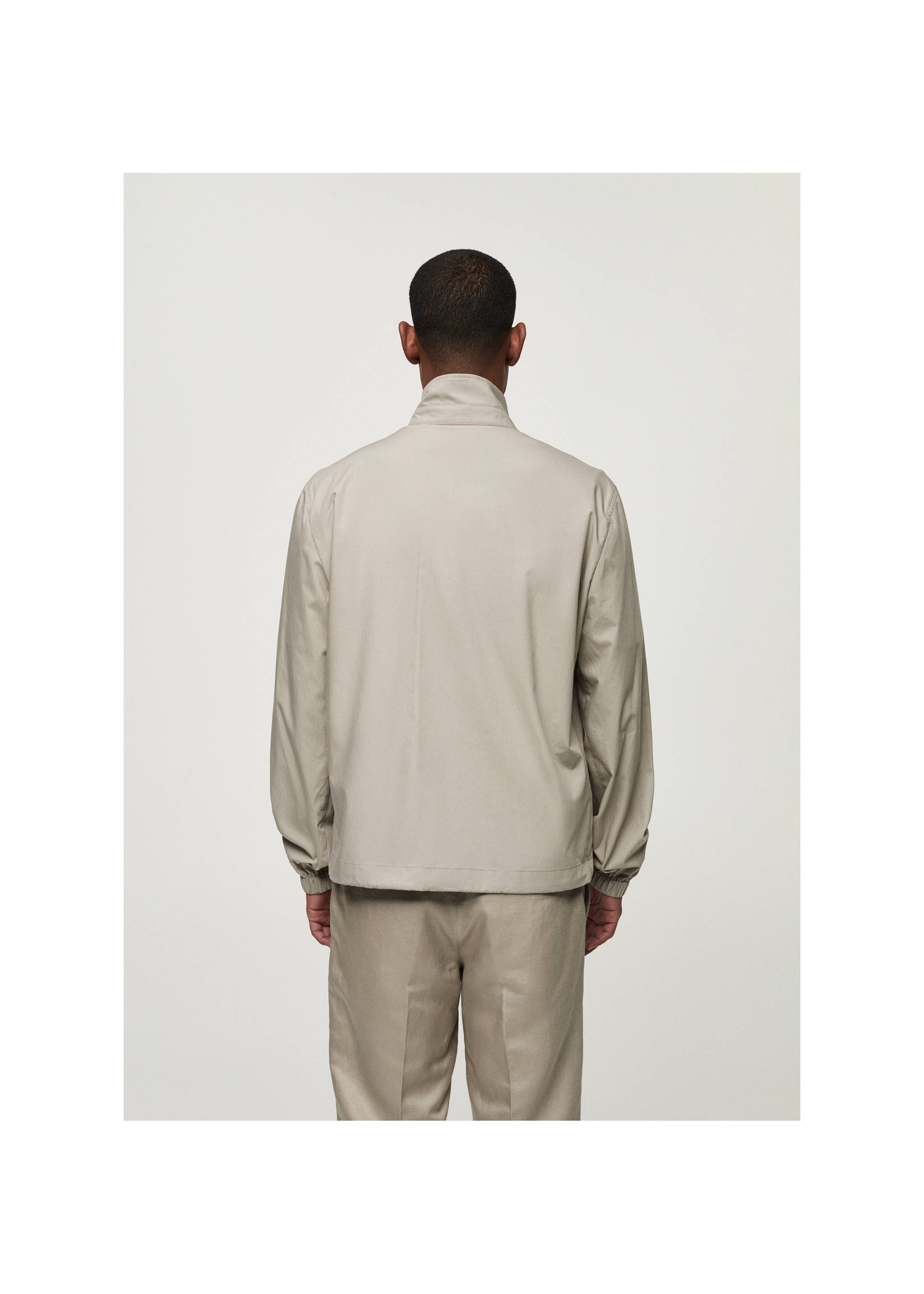 Zip-up lyocell jacket - Reverse of the article, Grey. Ref: 77042534-00.