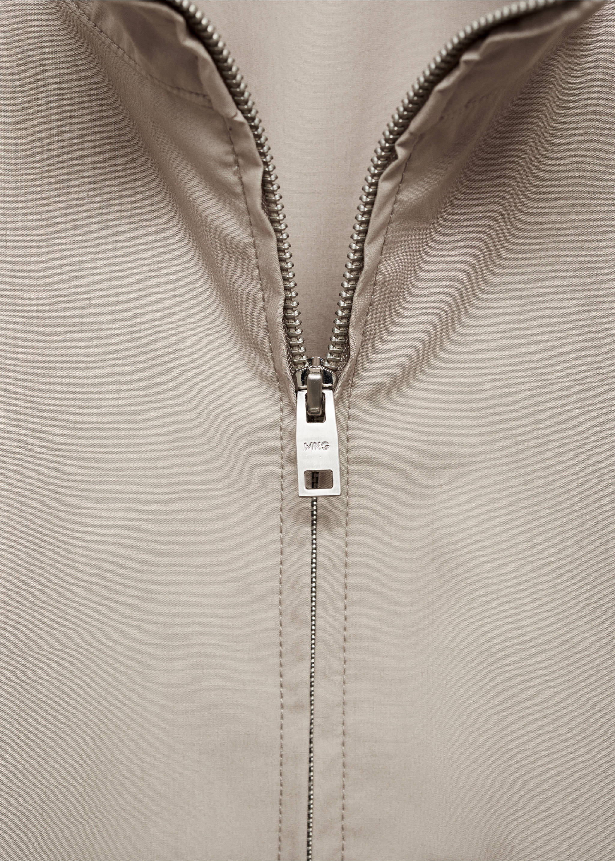 Zip-up lyocell jacket - Details of the article 8, Grey. Ref: 77042534-00.