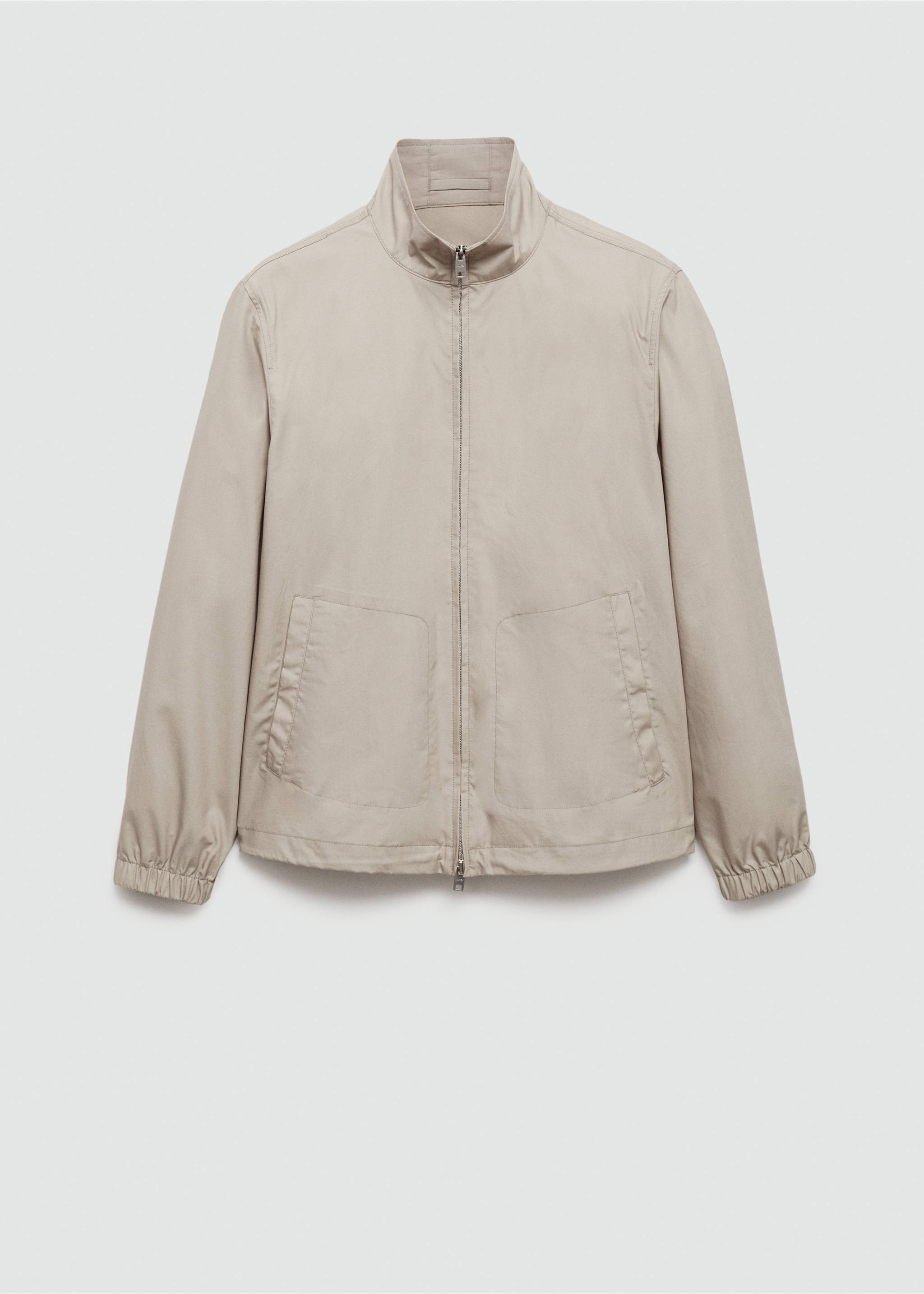 Zip-up lyocell jacket - Article without model, Grey. Ref: 77042534-00.