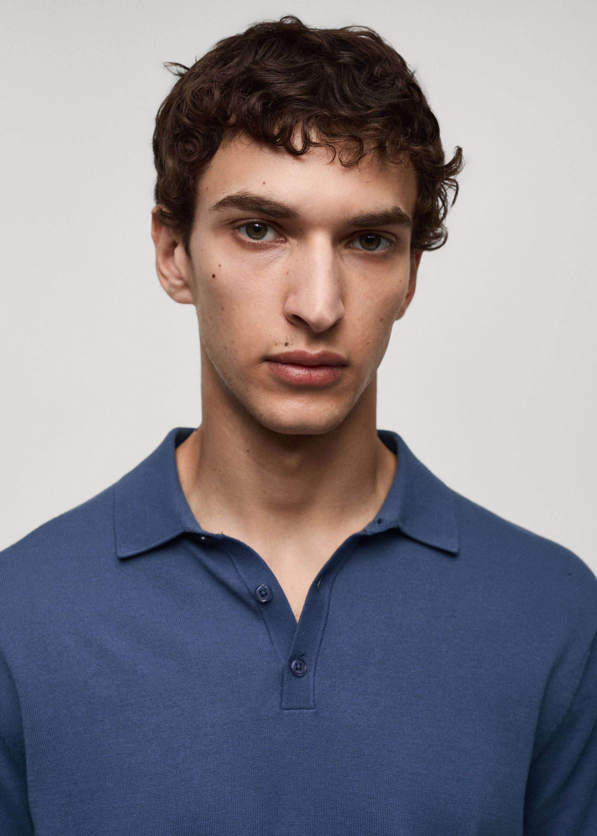 100% cotton knitted polo shirt - Details of the article 1