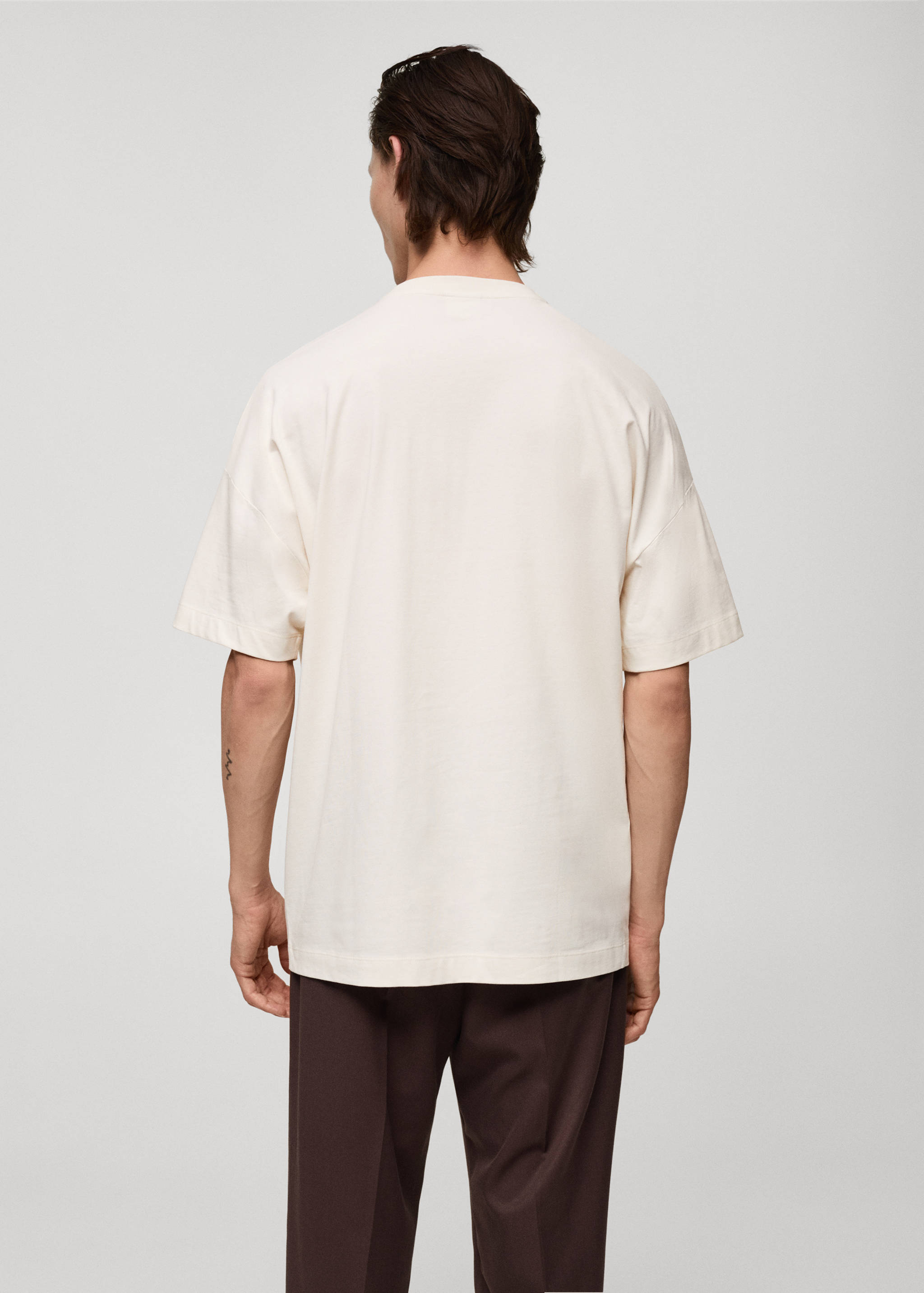 100% cotton oversized t-shirt - Reverse of the article