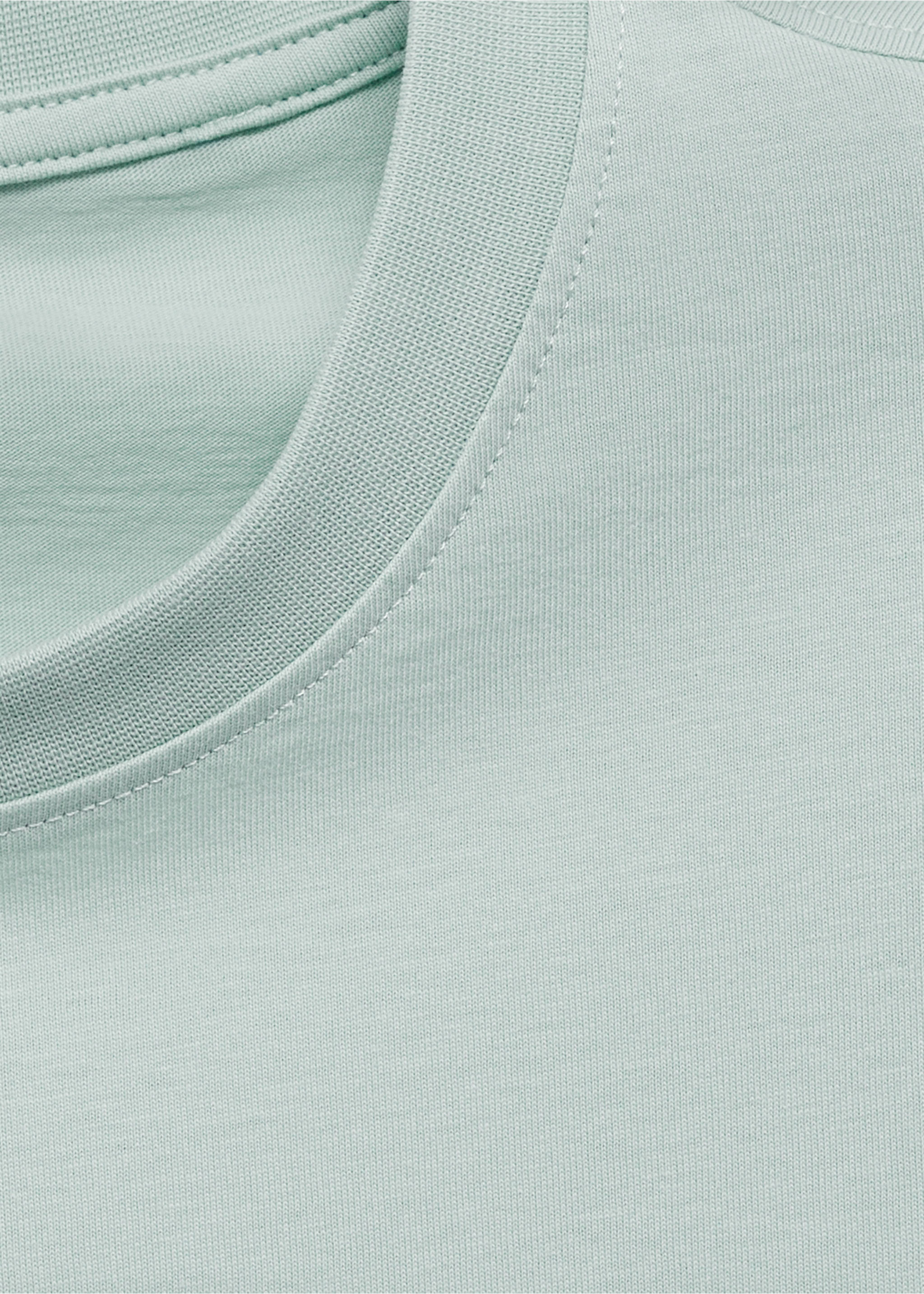 100% cotton oversized t-shirt - Details of the article 8, Aqua Green. Ref: 77042539-00.