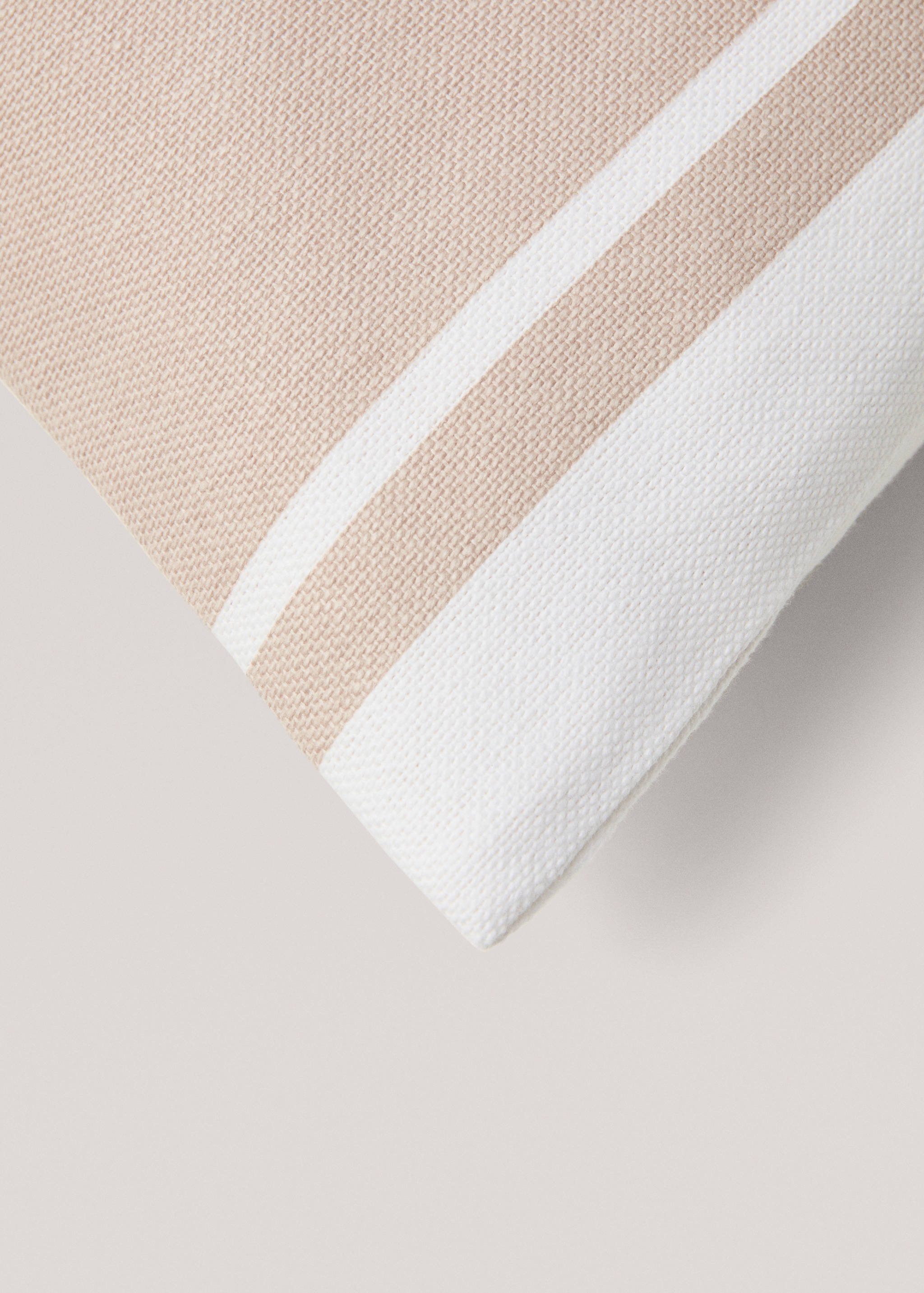 Kissenhülle aus Baumwolle mit Streifenmuster, 45 x 45 cm - Detail des Artikels 3