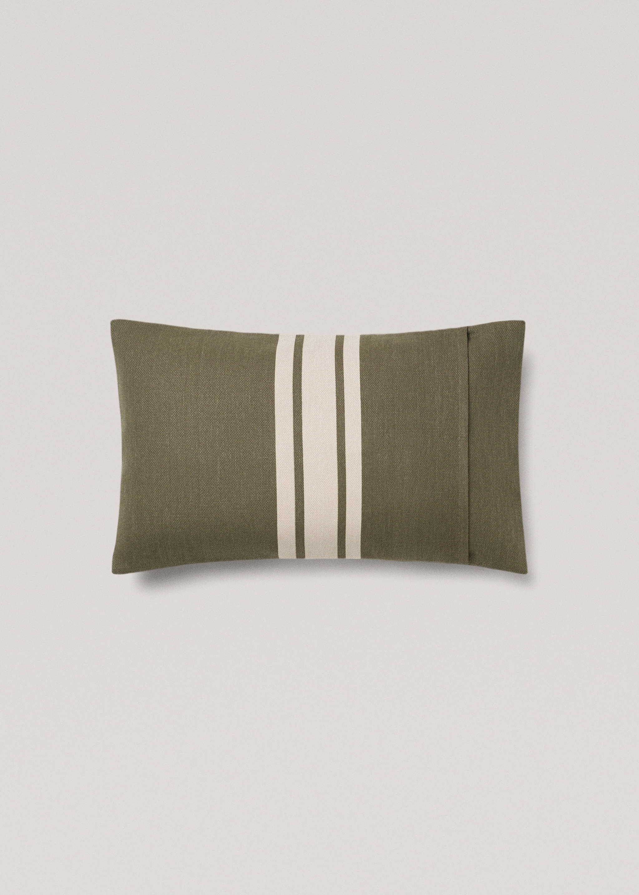 Double-stripe cotton cushion cover 30x50cm - Details of the article 1