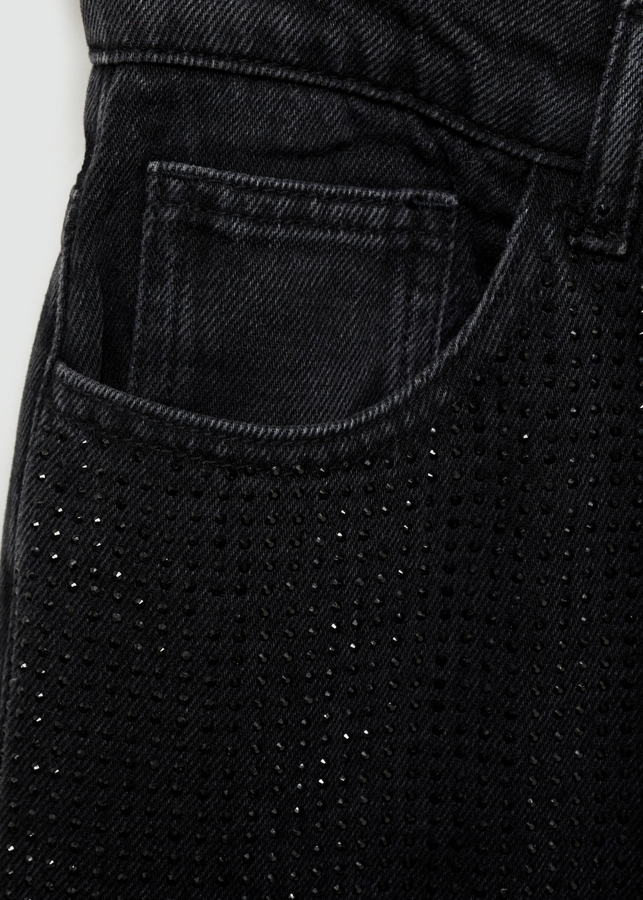 Straight jeans with rhinestone detail - Details of the article 8