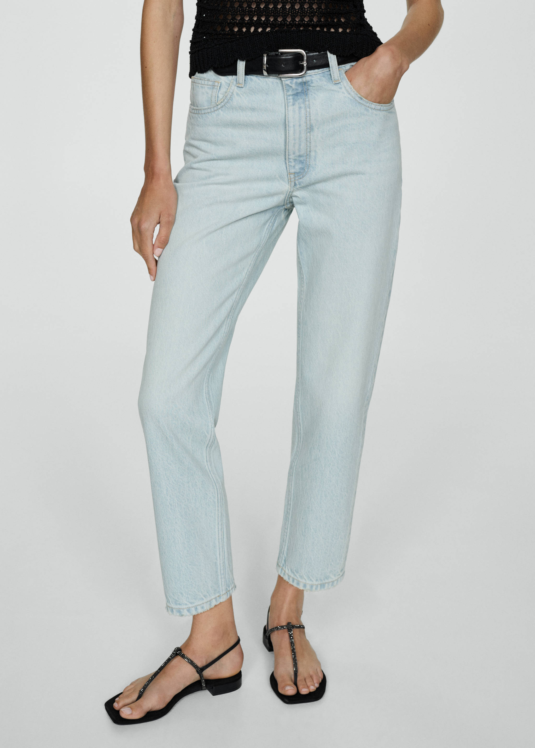 Mom-Jeans mit hohem Bund Mom2000 - Mittlere Ansicht