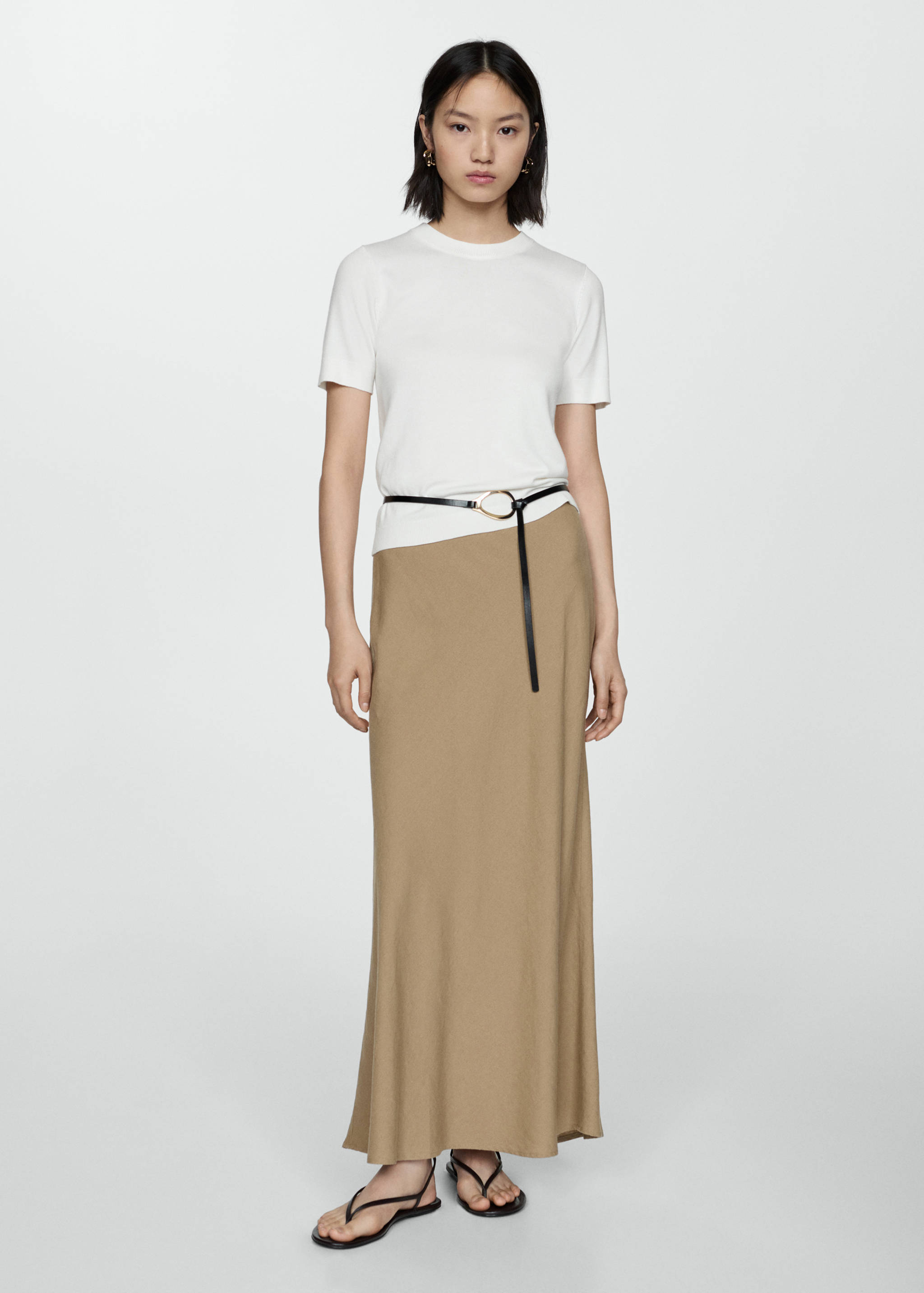 Kurzärmliger Feinstrickpullover - Allgemeine Ansicht